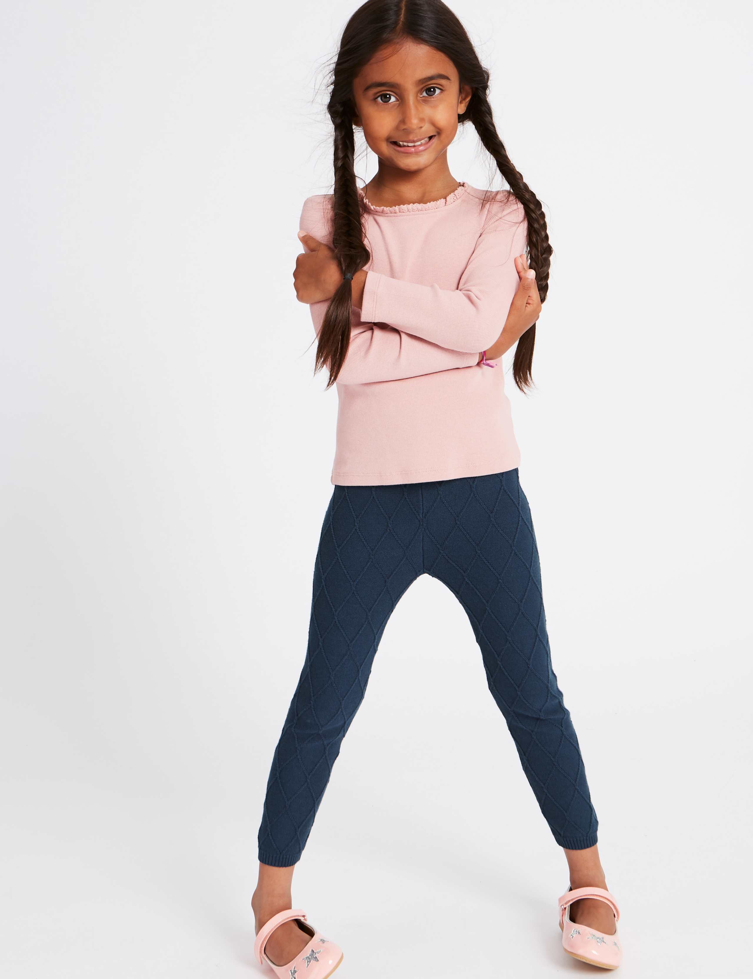 Pure Cotton Knitted Leggings (3 Months - 5 Years) 1 of 6