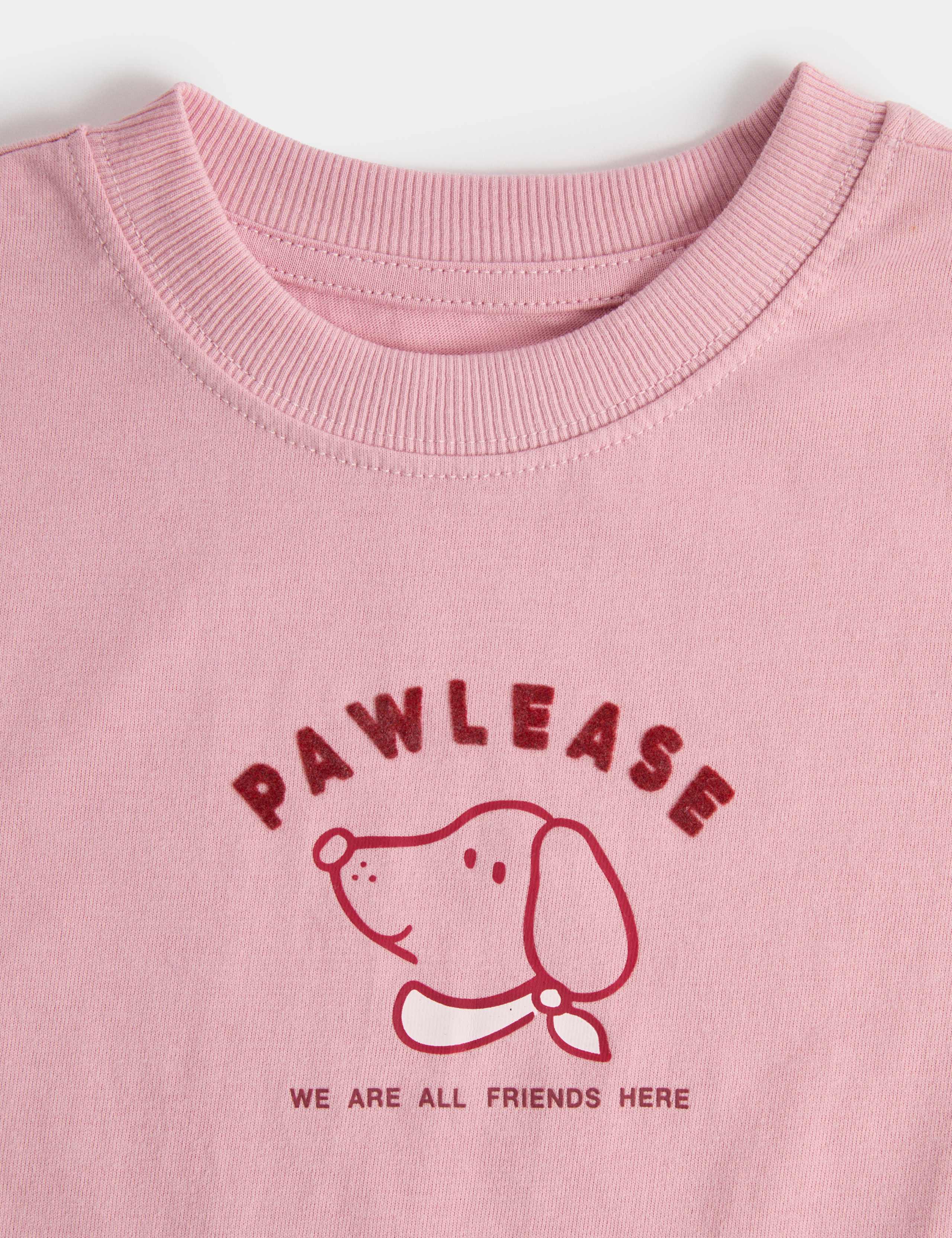 2 Pack Pure Cotton Dog Graphic Tops (2-8 Yrs) 2 of 2