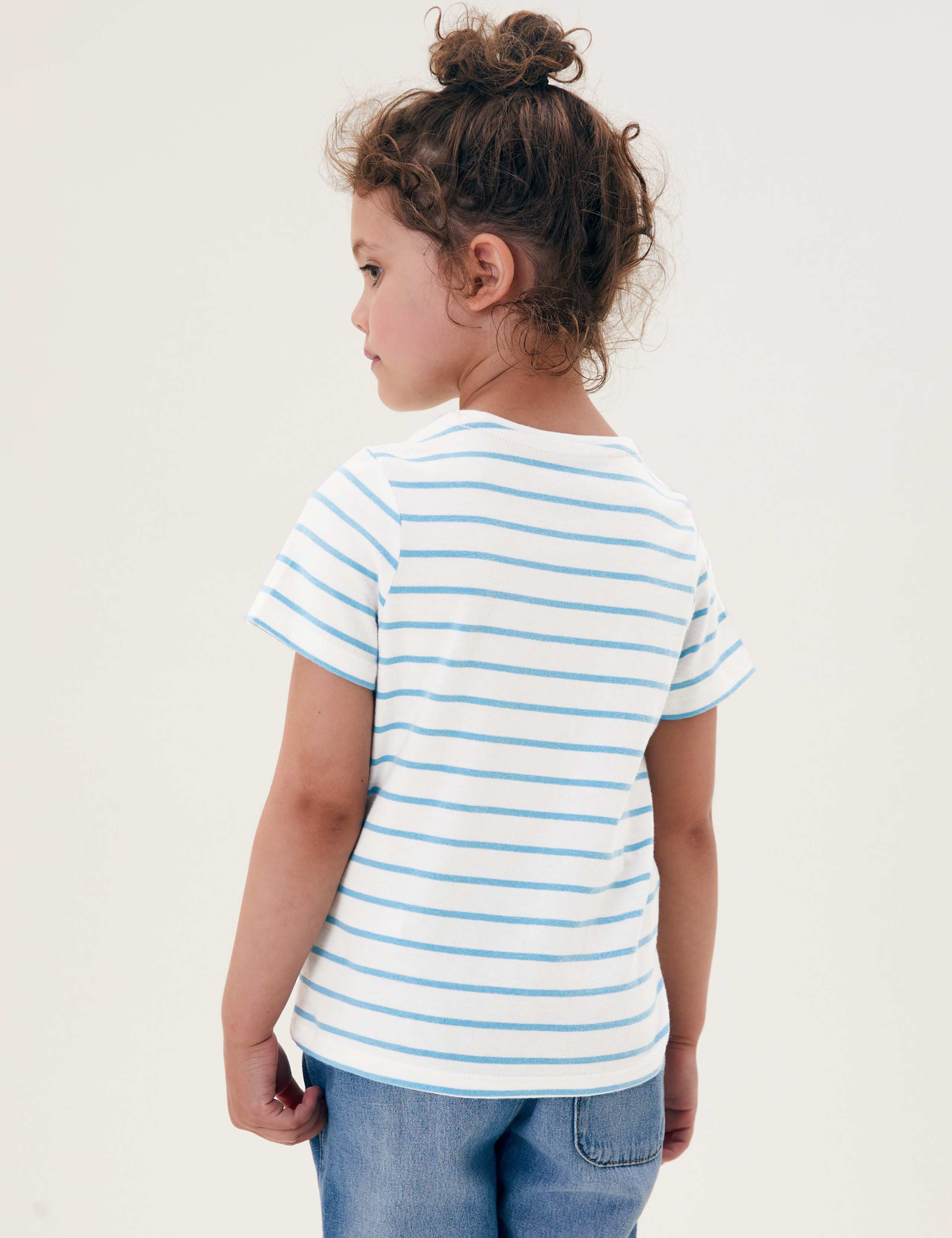 Pure Cotton Cherry Striped T-Shirt (2-7 Yrs) 3 of 3