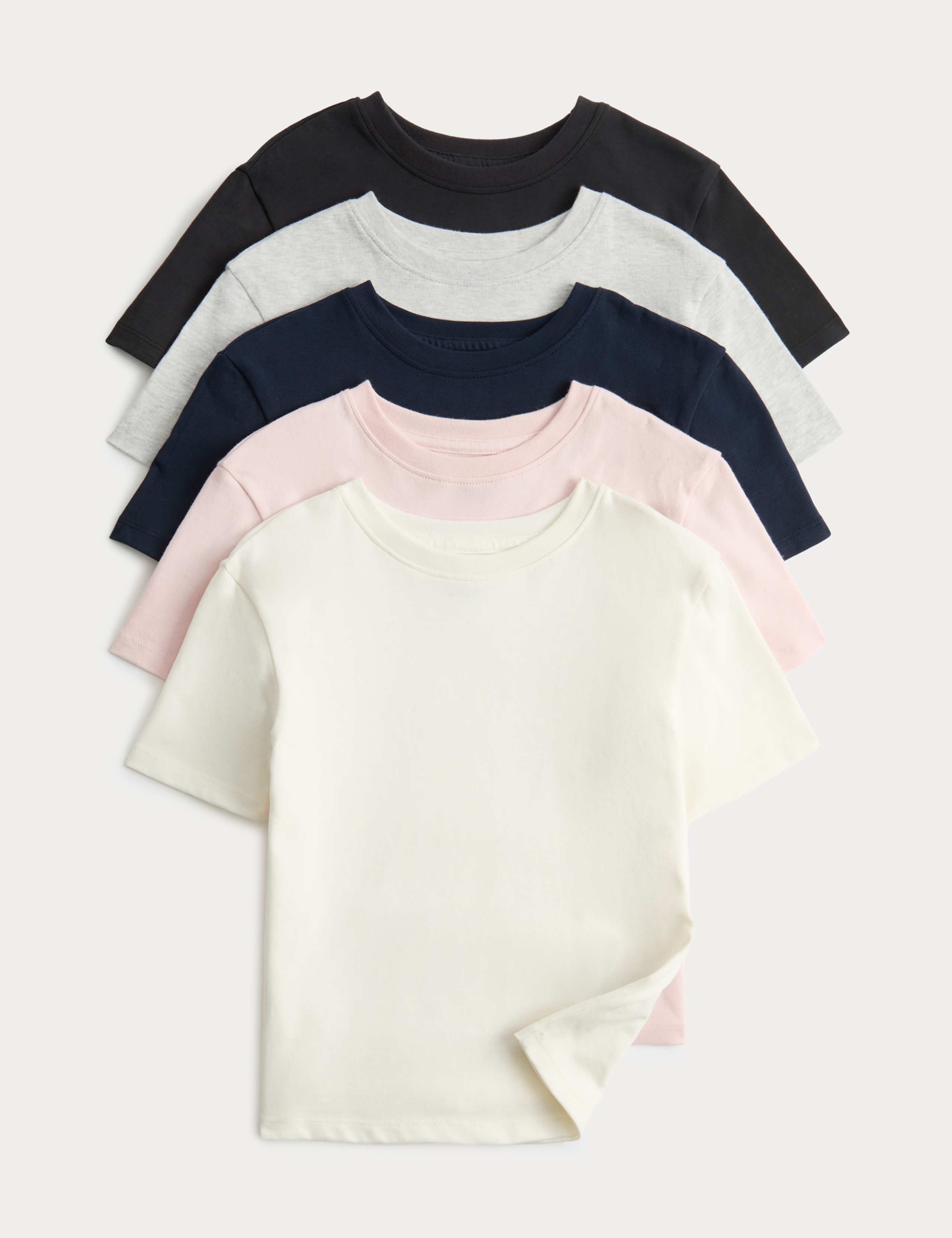 5 Pack Pure Cotton T-Shirts (2-8 Yrs) 1 of 2