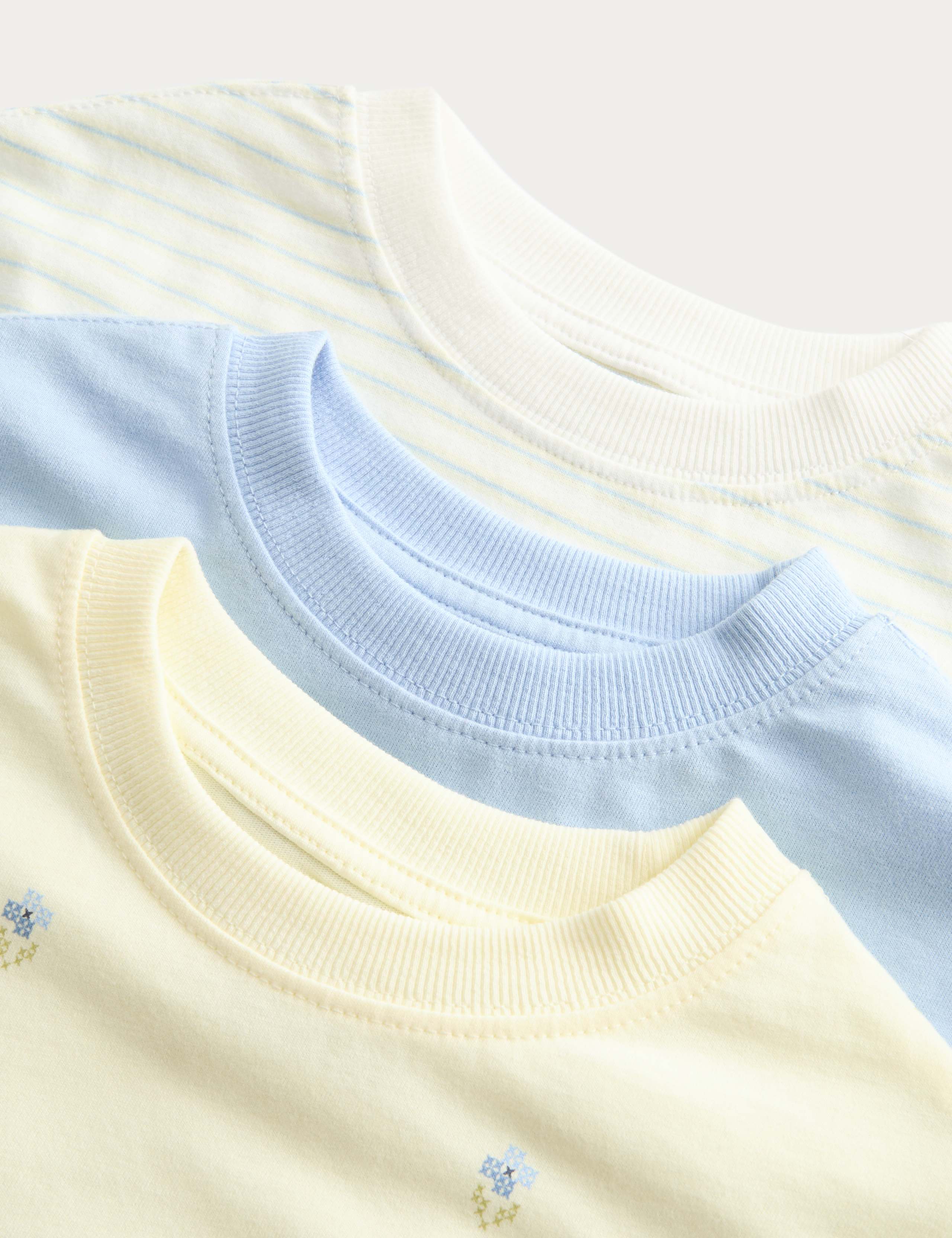 3 Pack Pure Cotton Floral T-Shirts (2-8 Yrs) 2 of 2