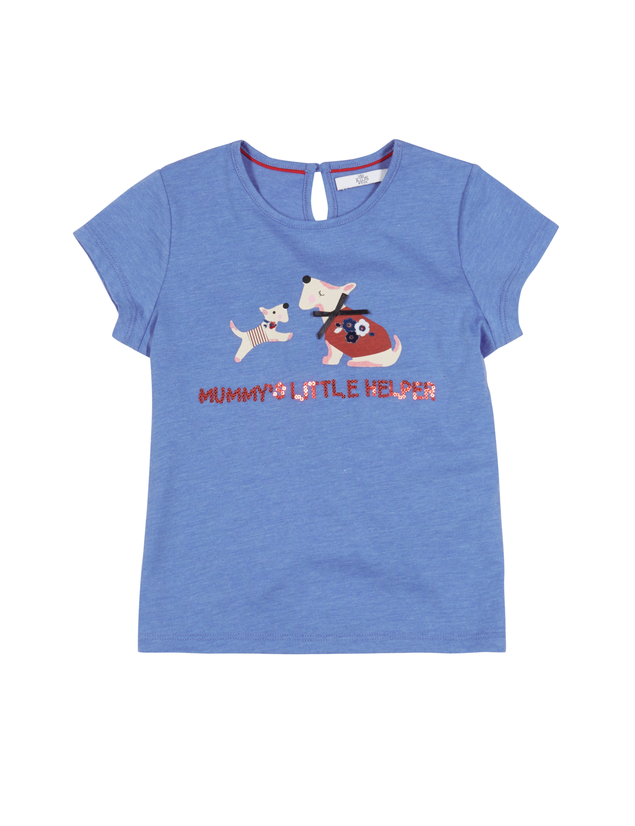 Sequin Embellished Scotty Dog Print T-Shirt (1-7 Years) 2 of 3