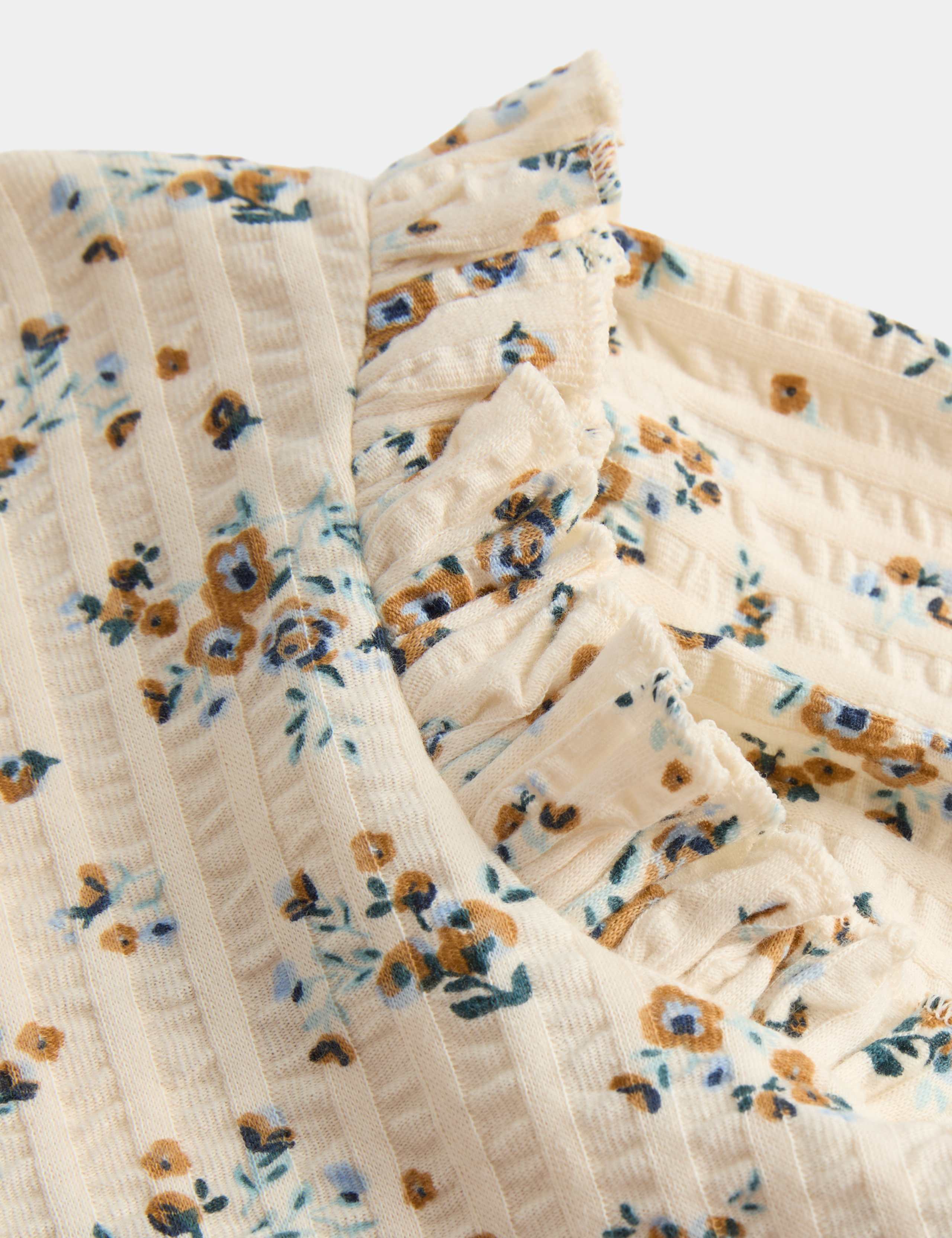 Pure Cotton Jersey Floral Blouse (2-8 Yrs) 2 of 2