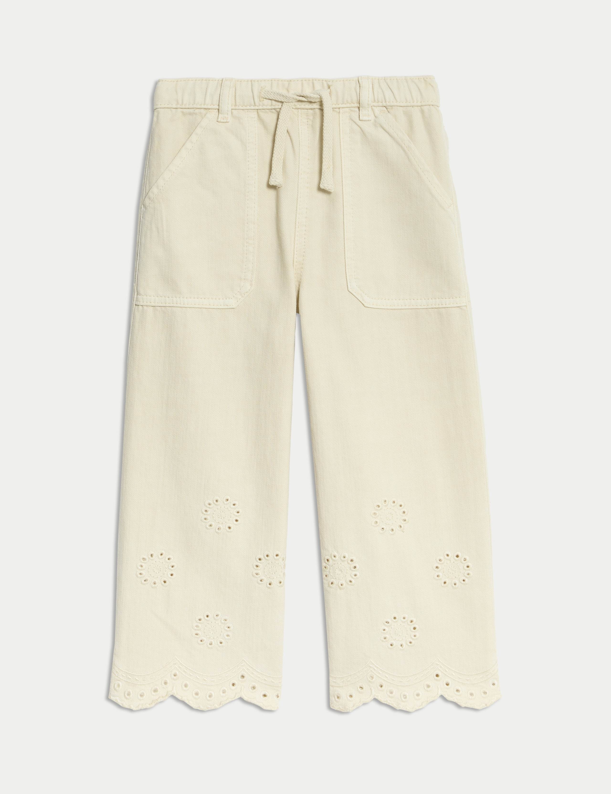Floral Embroidered Denim Jeans (2-8 Yrs) 2 of 4