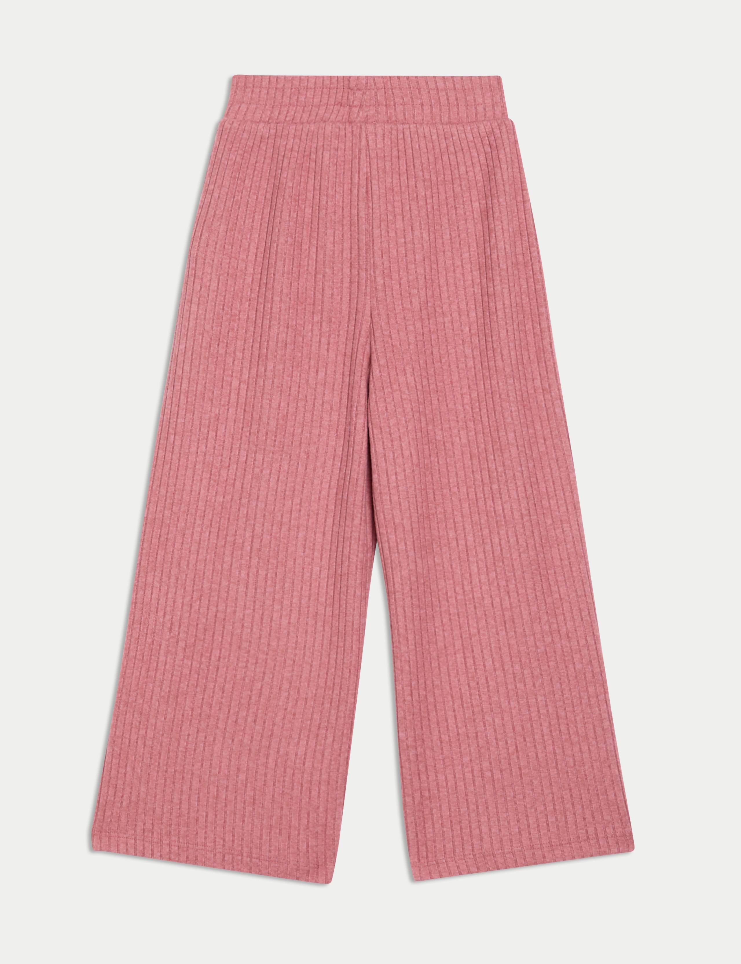 Ribbed Wide Leg Trousers (2-8 Yrs) 1 of 1