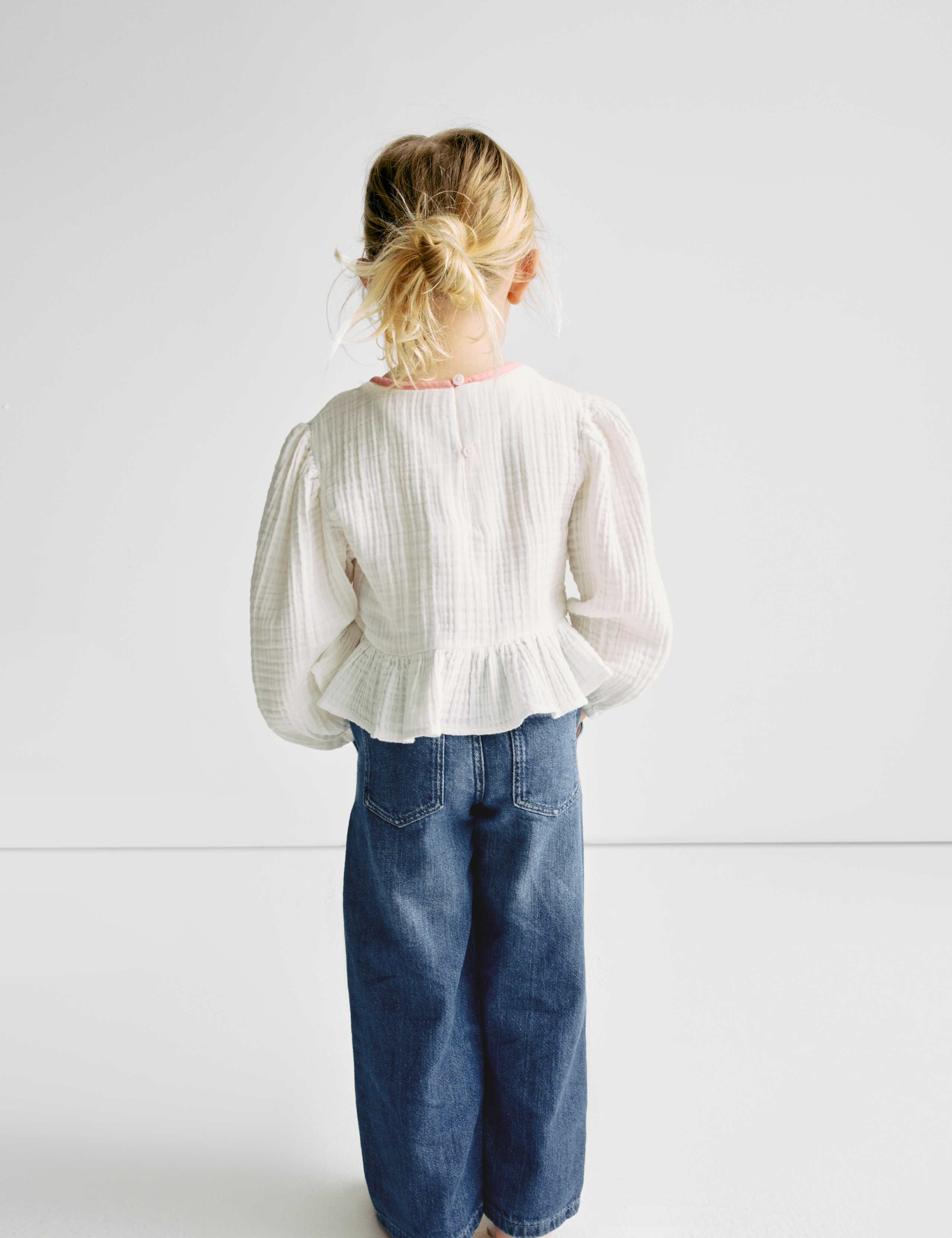 Denim Wide Leg Elasticated Waist Jeans (2-8 Yrs) 7 of 7