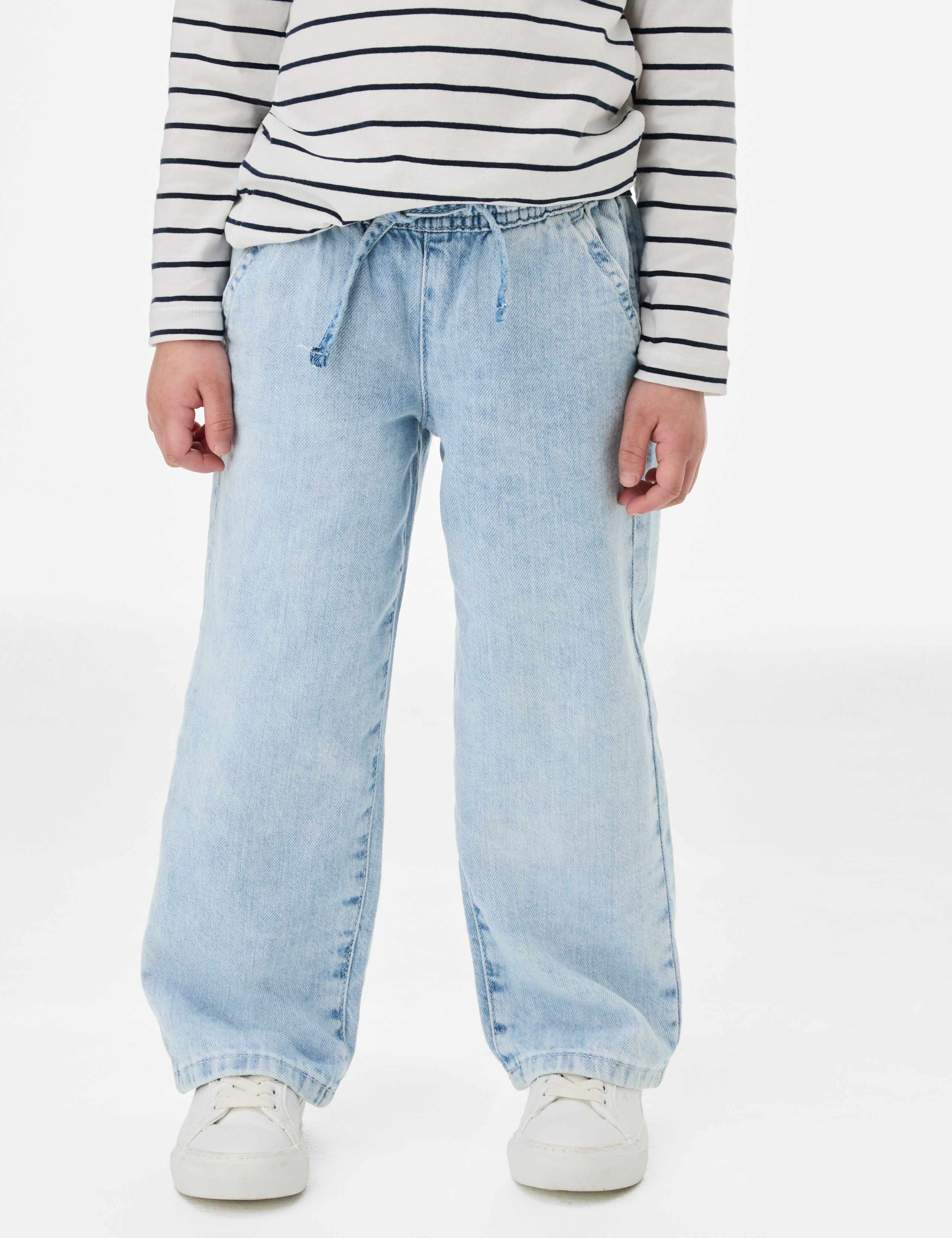 Denim Wide Leg Elasticated Waist Jeans (2-8 Yrs) 4 of 5