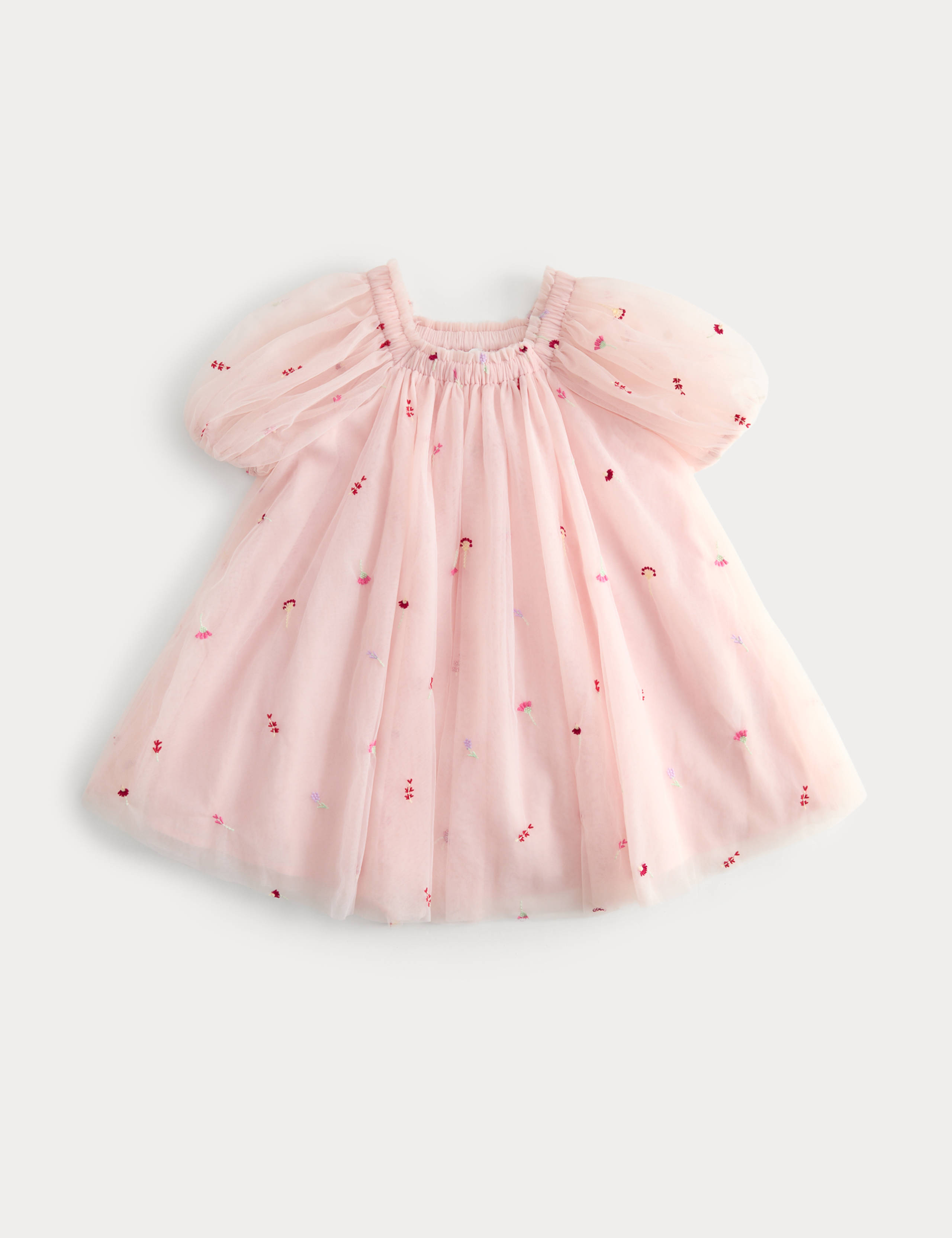 Pure Cotton Floral Embroidered Dress (2-16 Yrs) 1 of 2