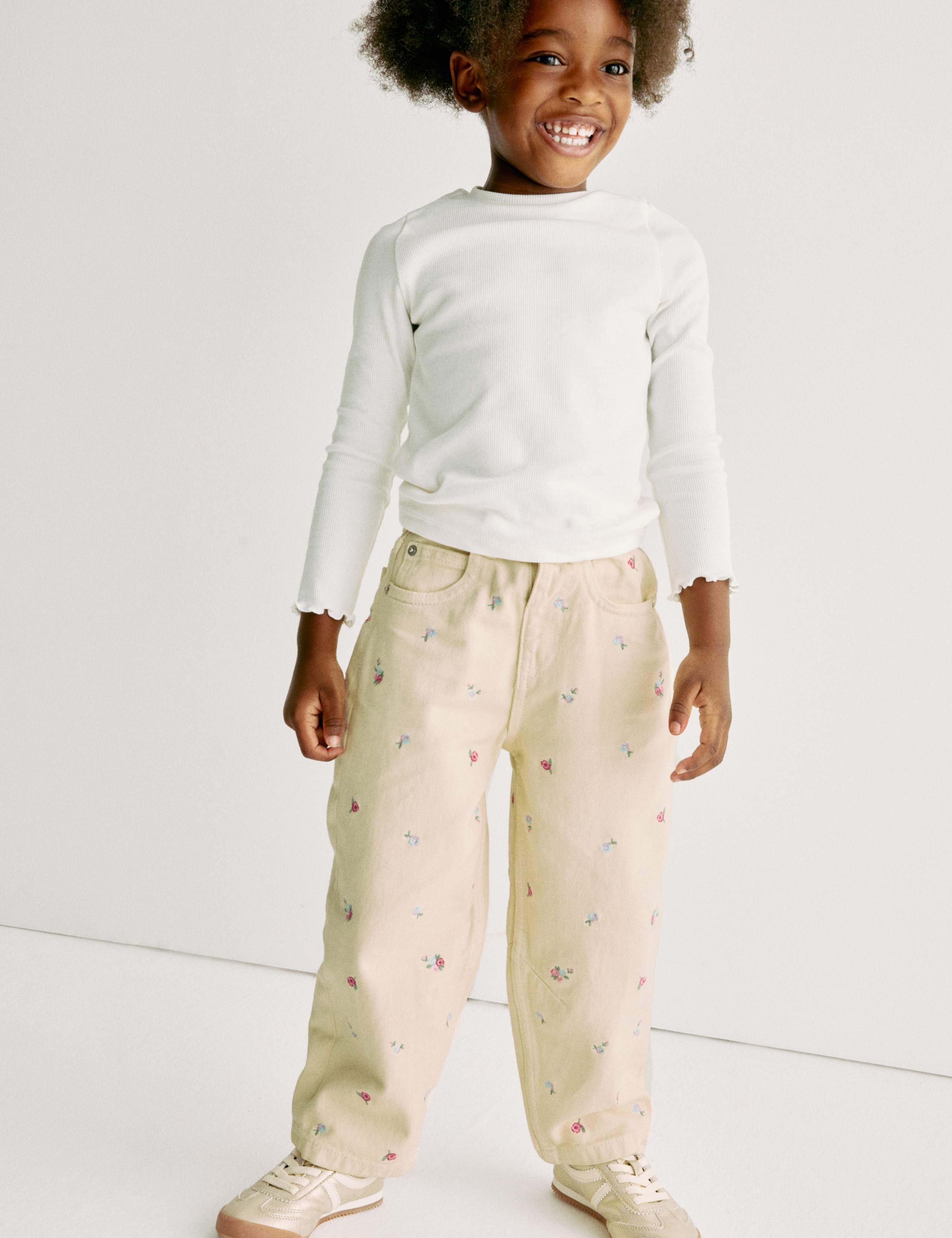 Denim Embroidered Barrel Jeans (2-8 yrs) 3 of 6