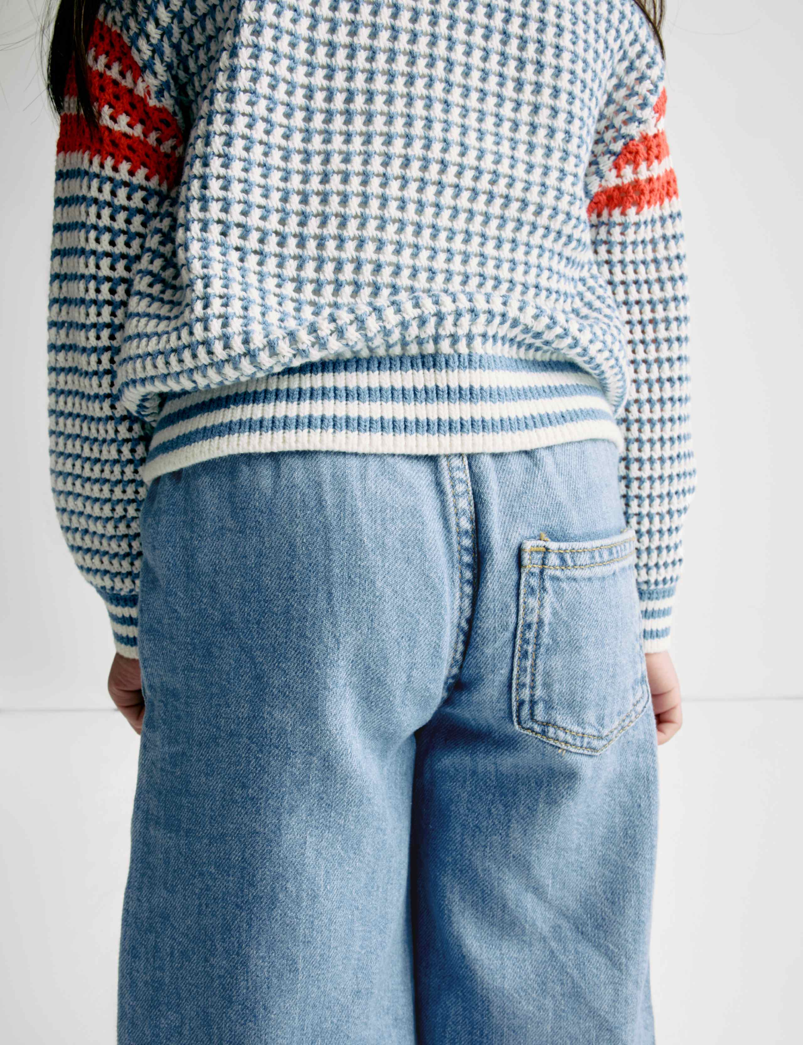 Pure Cotton Denim Side Stripe Jeans (2-16 Yrs) 5 of 5