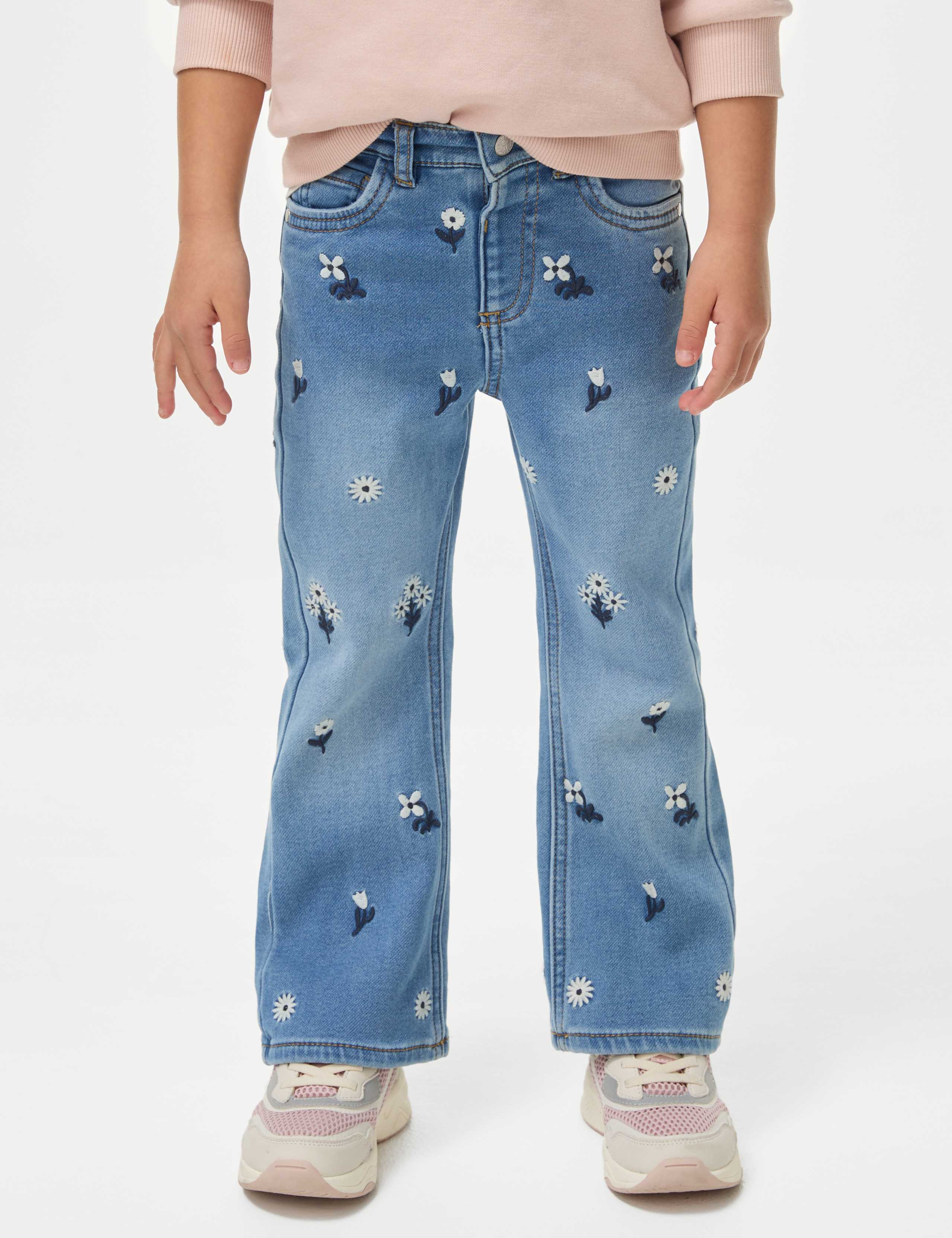 Denim Embroidered Flared Jeans (2-8 Yrs) 4 of 5