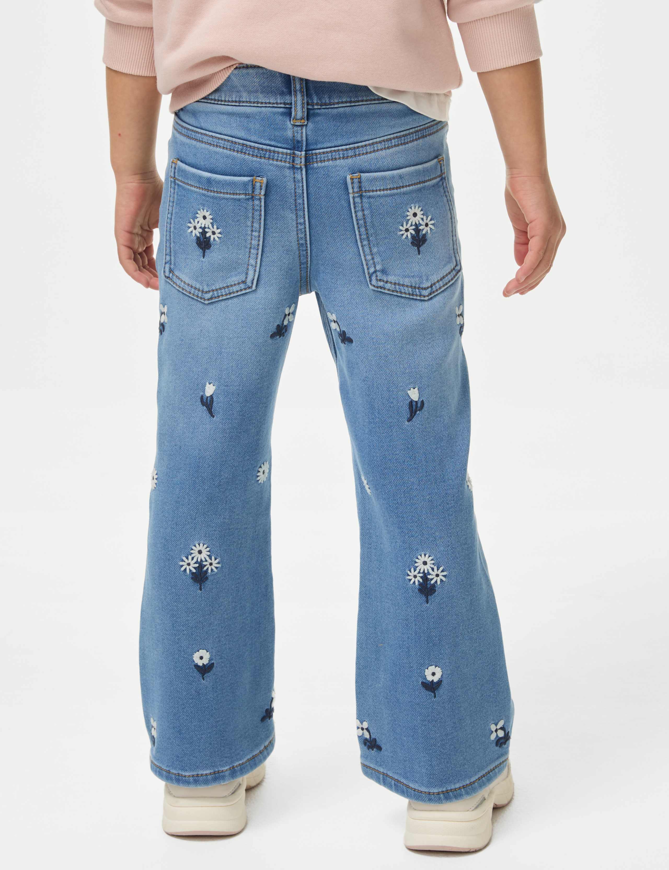 Denim Embroidered Flared Jeans (2-8 Yrs) 5 of 5