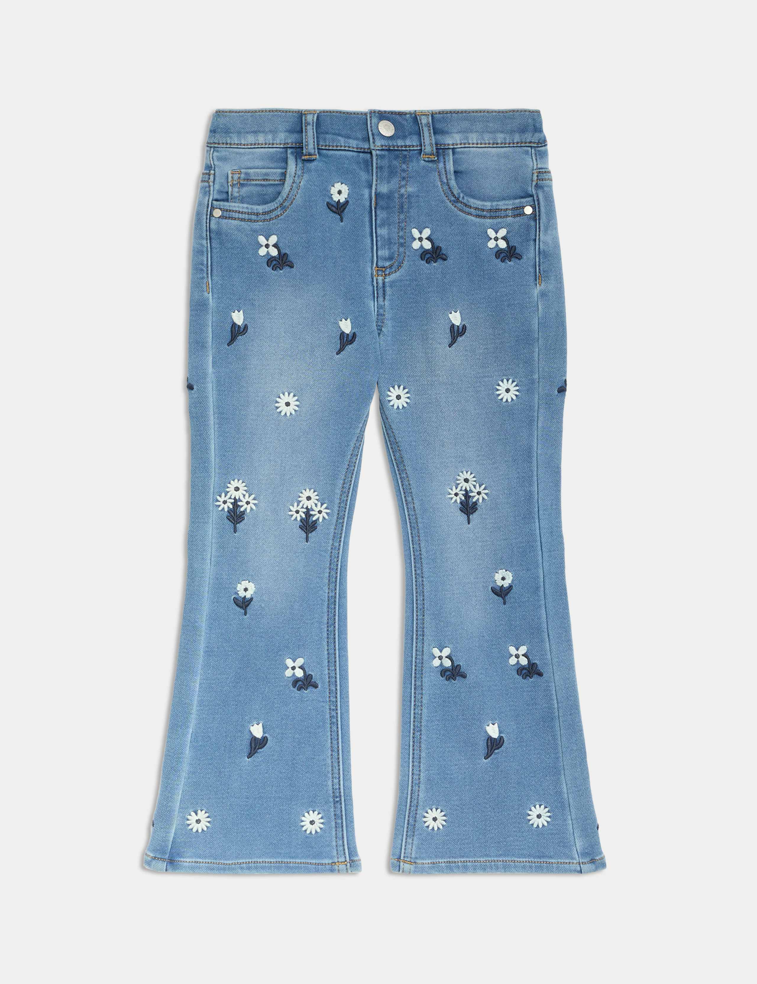 Denim Embroidered Flared Jeans (2-8 Yrs) 2 of 5
