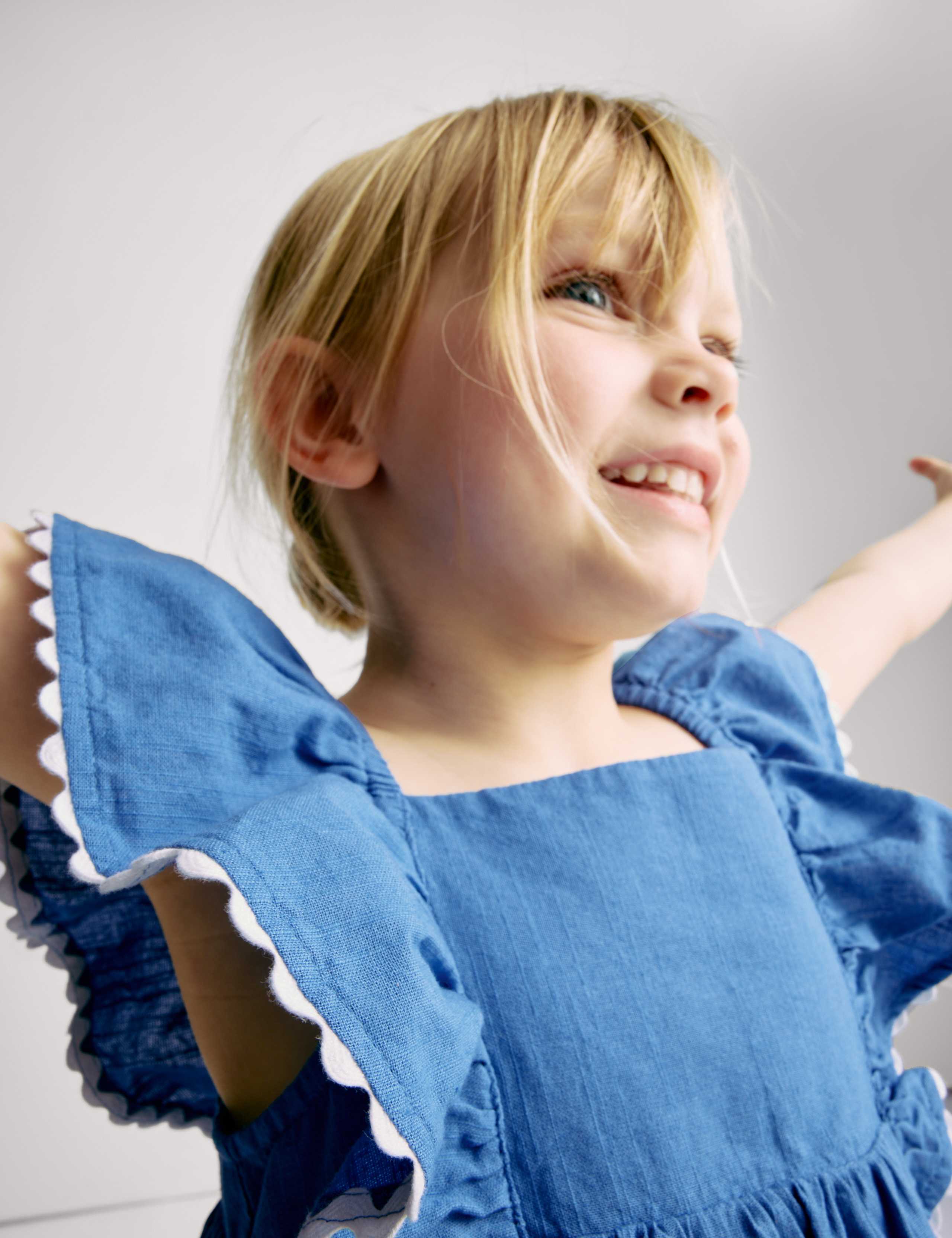 Pure Cotton Shell Pointelle Dress (2-16 Yrs) 7 of 7