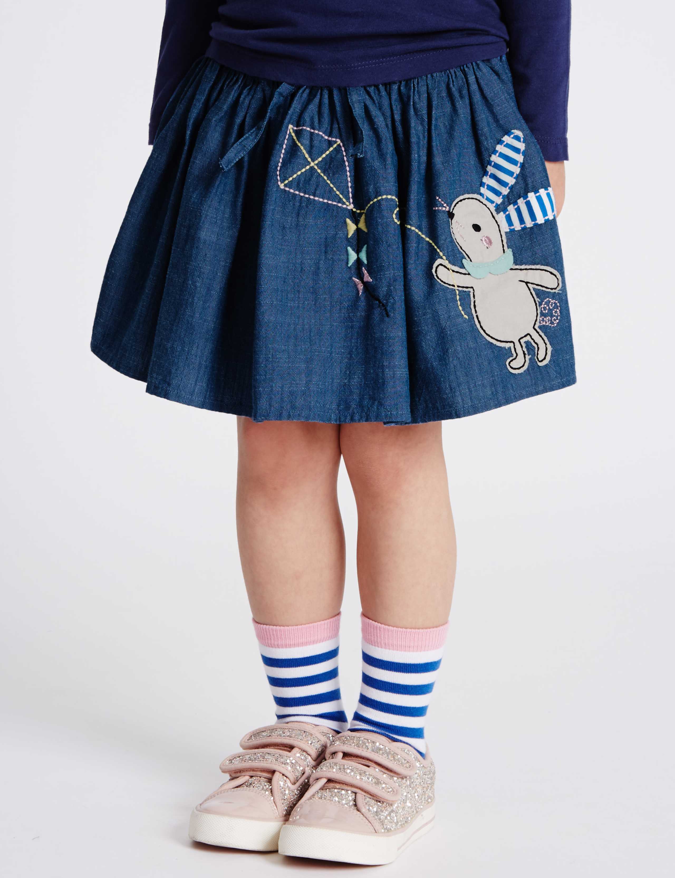 Pure Cotton Denim Skirt (3 Months - 5 Years) 3 of 6