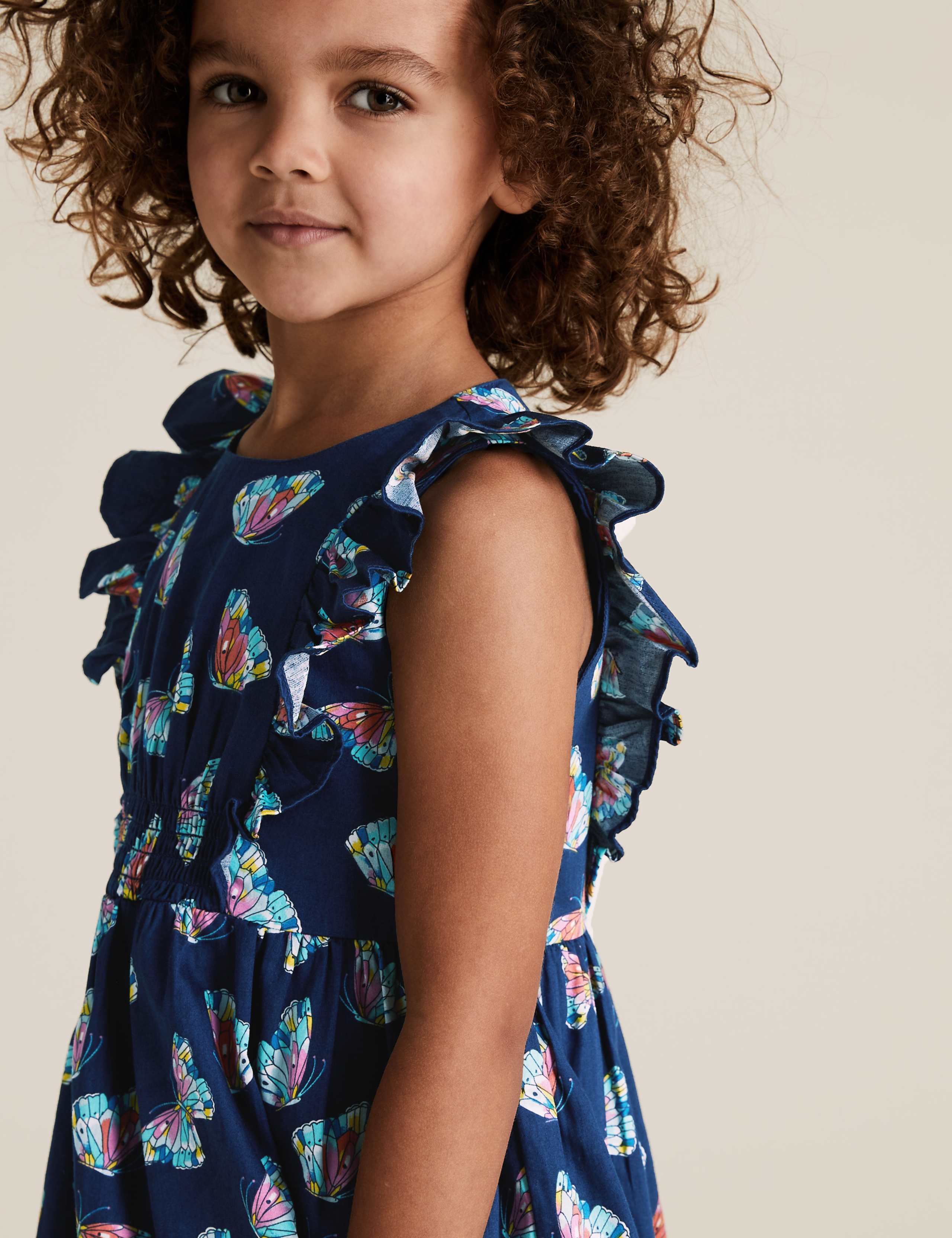 Pure Cotton Butterfly Print Dress 3 of 4