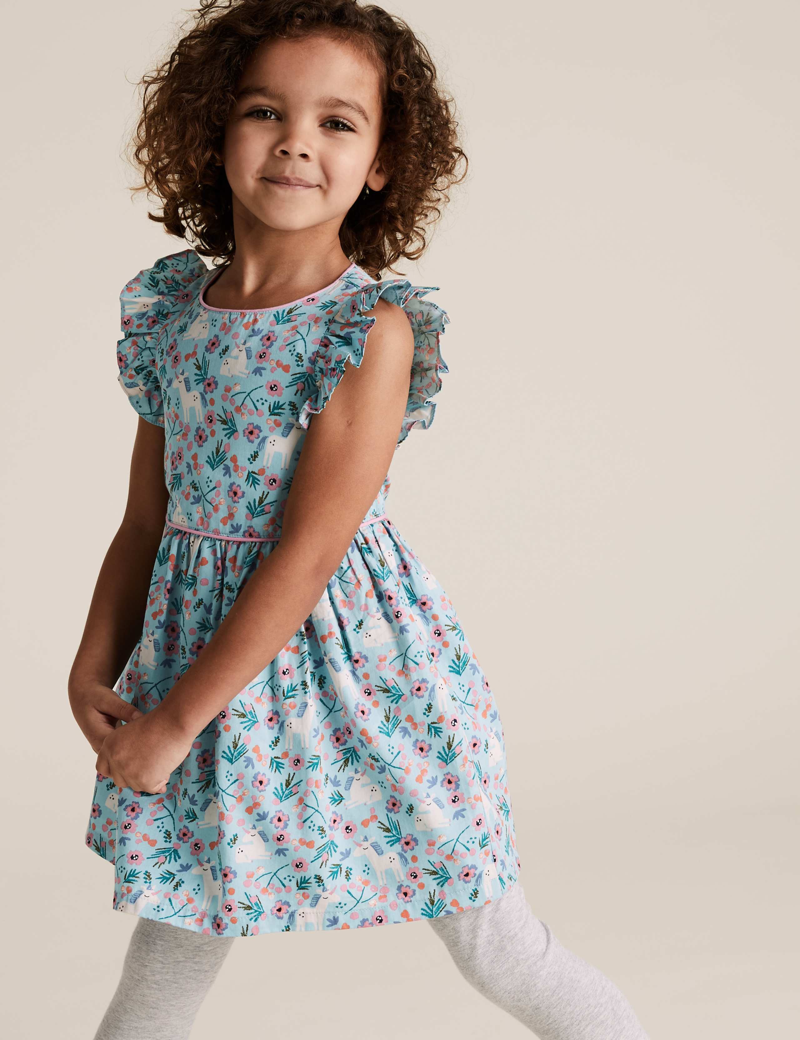 Pure Cotton Unicorn Print Dress 3 of 4