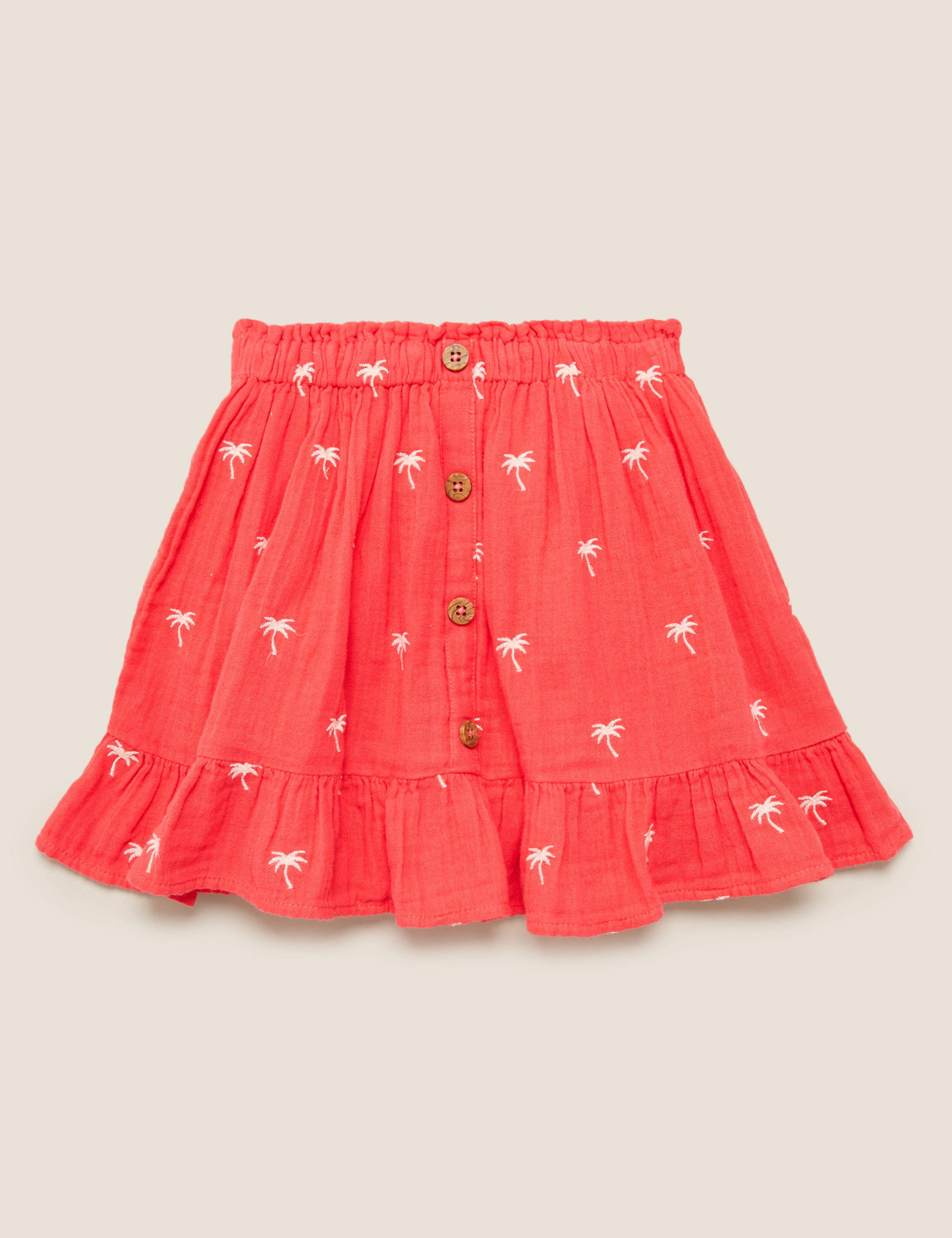 Pure Cotton Palm Print Woven Skirt (2-7 Yrs) 2 of 5