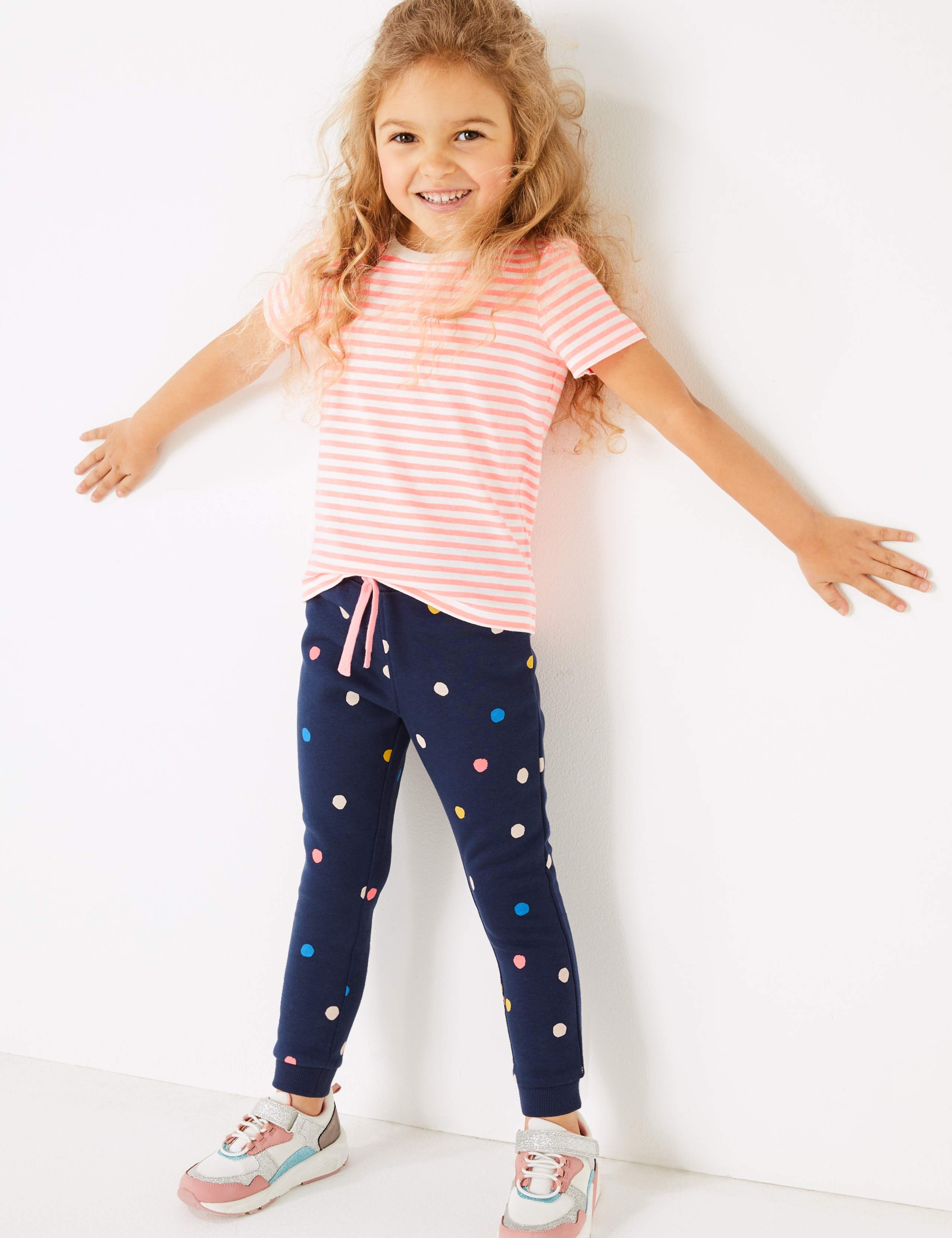 Cotton Rich Multicolour Spotted Joggers (2-7 Years) 1 of 5