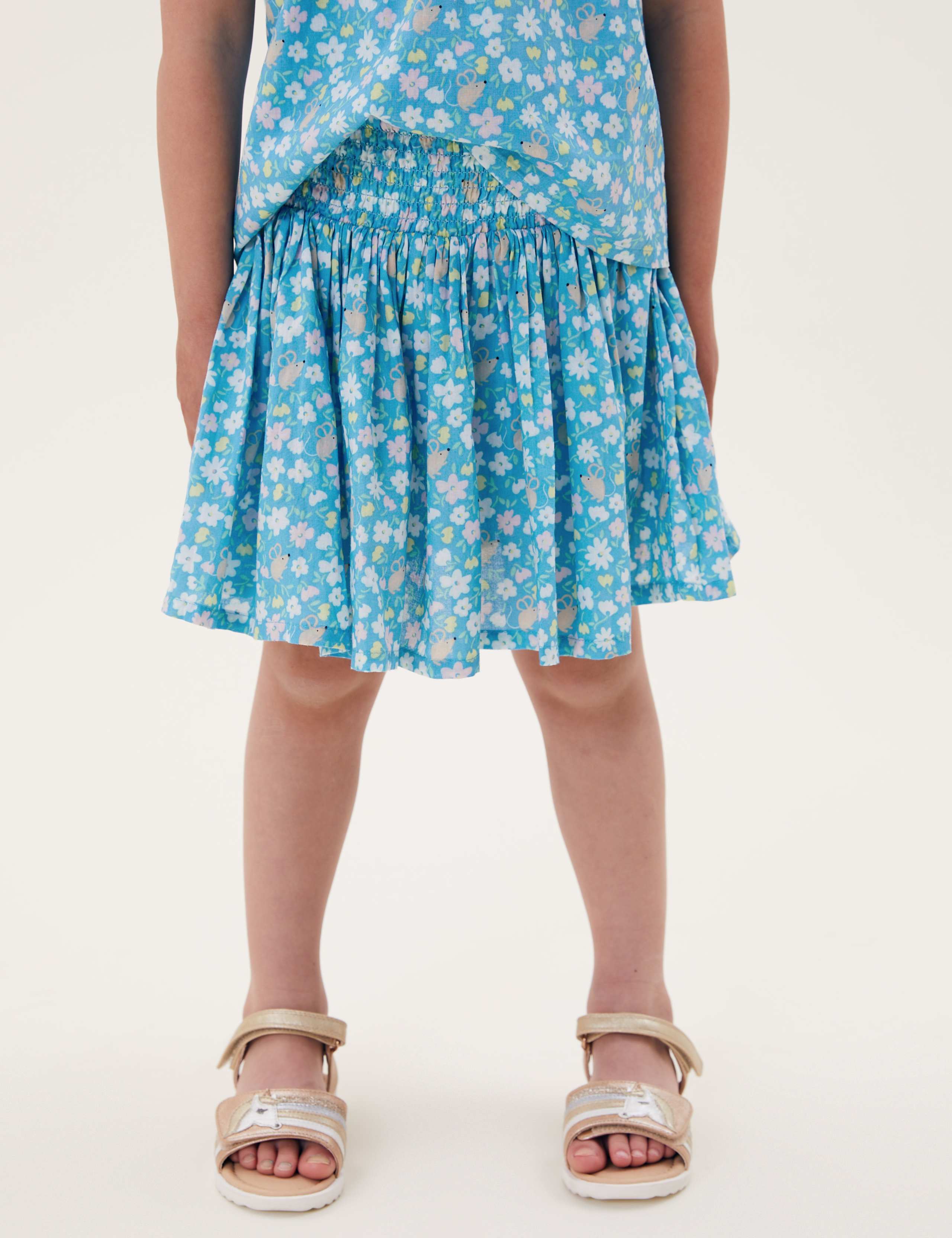 Pure Cotton Floral Skort (2-7 Yrs) 5 of 5