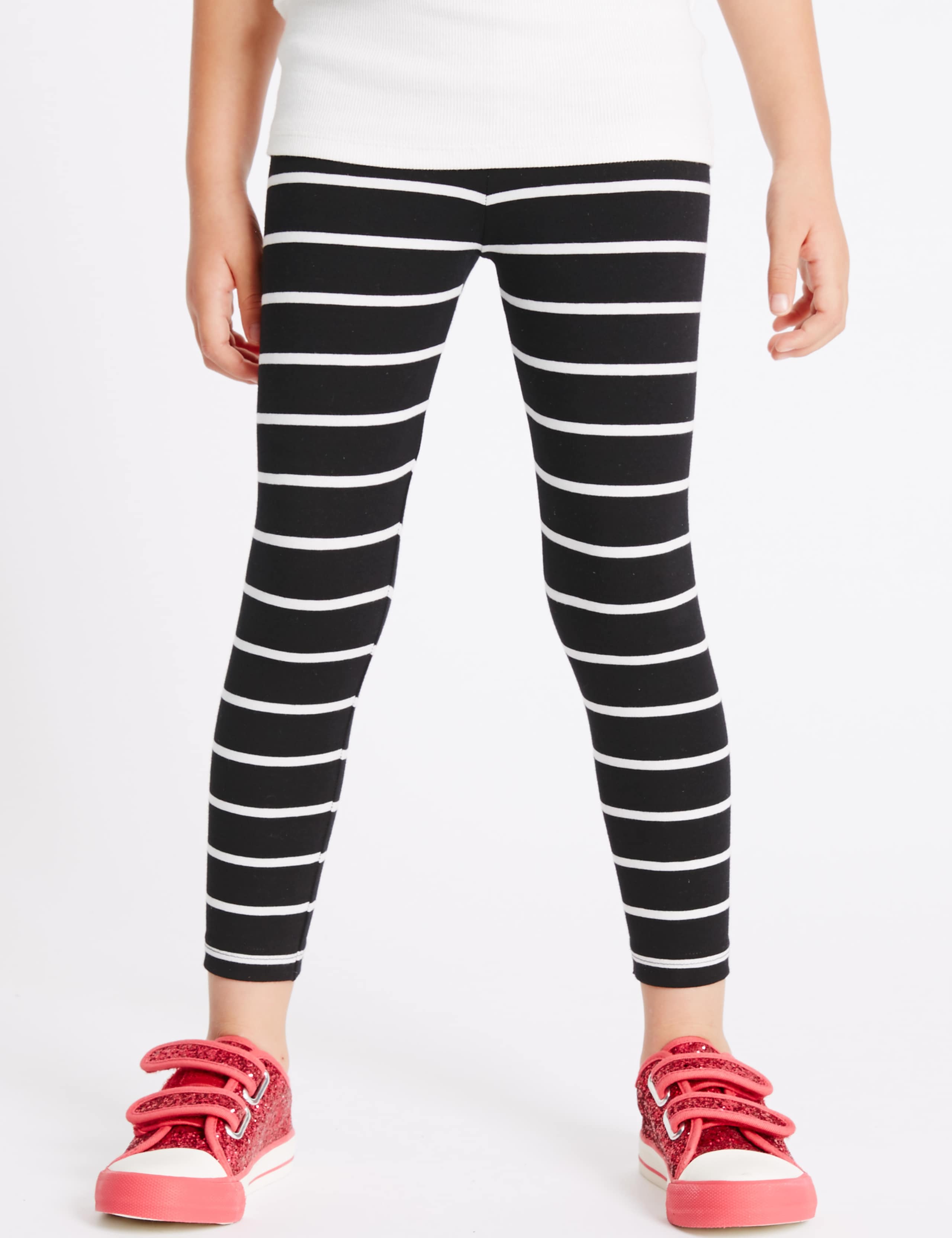 3 Pack Cotton Rich Leggings with Stretch (3 Months - 5 Years) 4 of 9