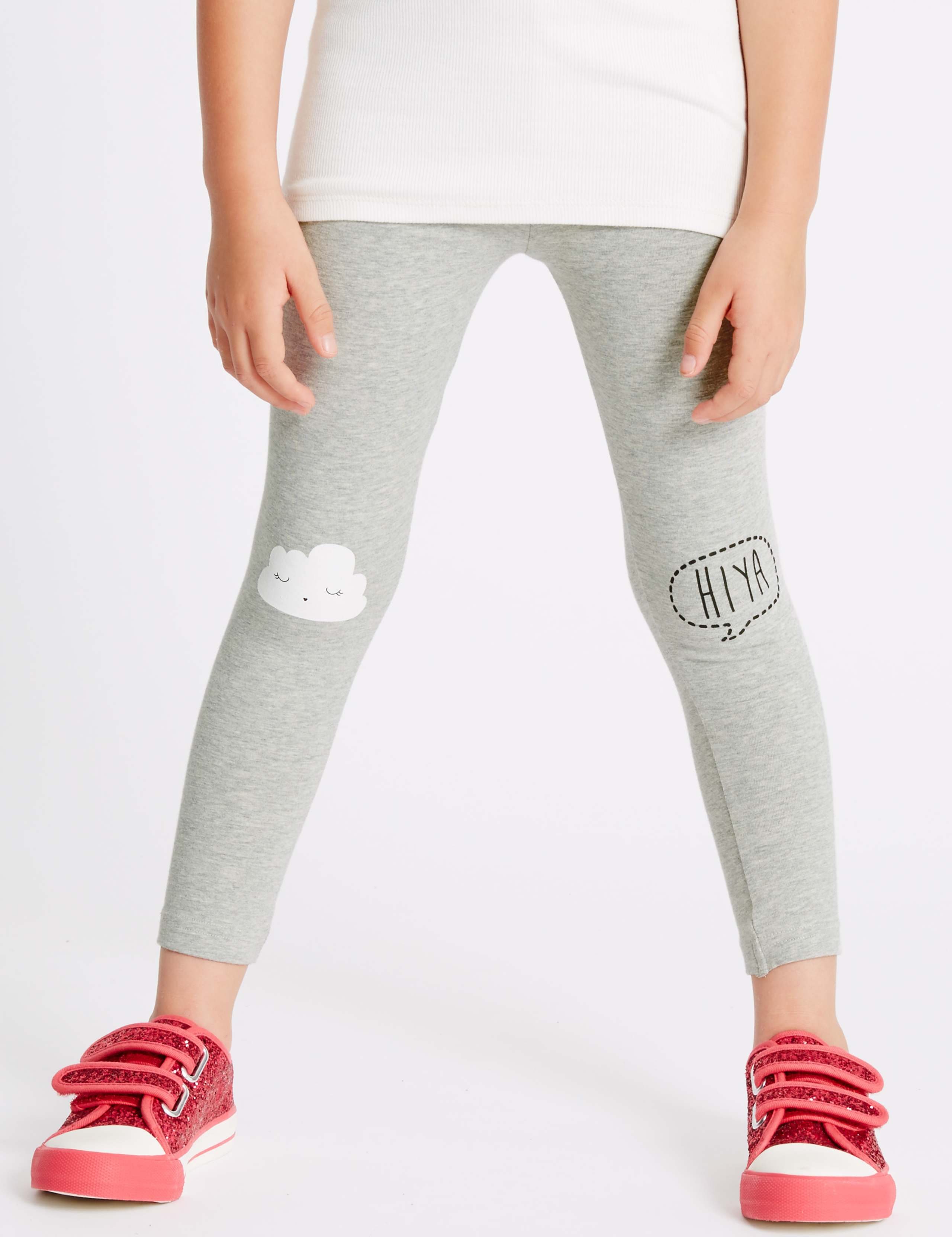 3 Pack Cotton Rich Leggings with Stretch (3 Months - 5 Years) 5 of 9