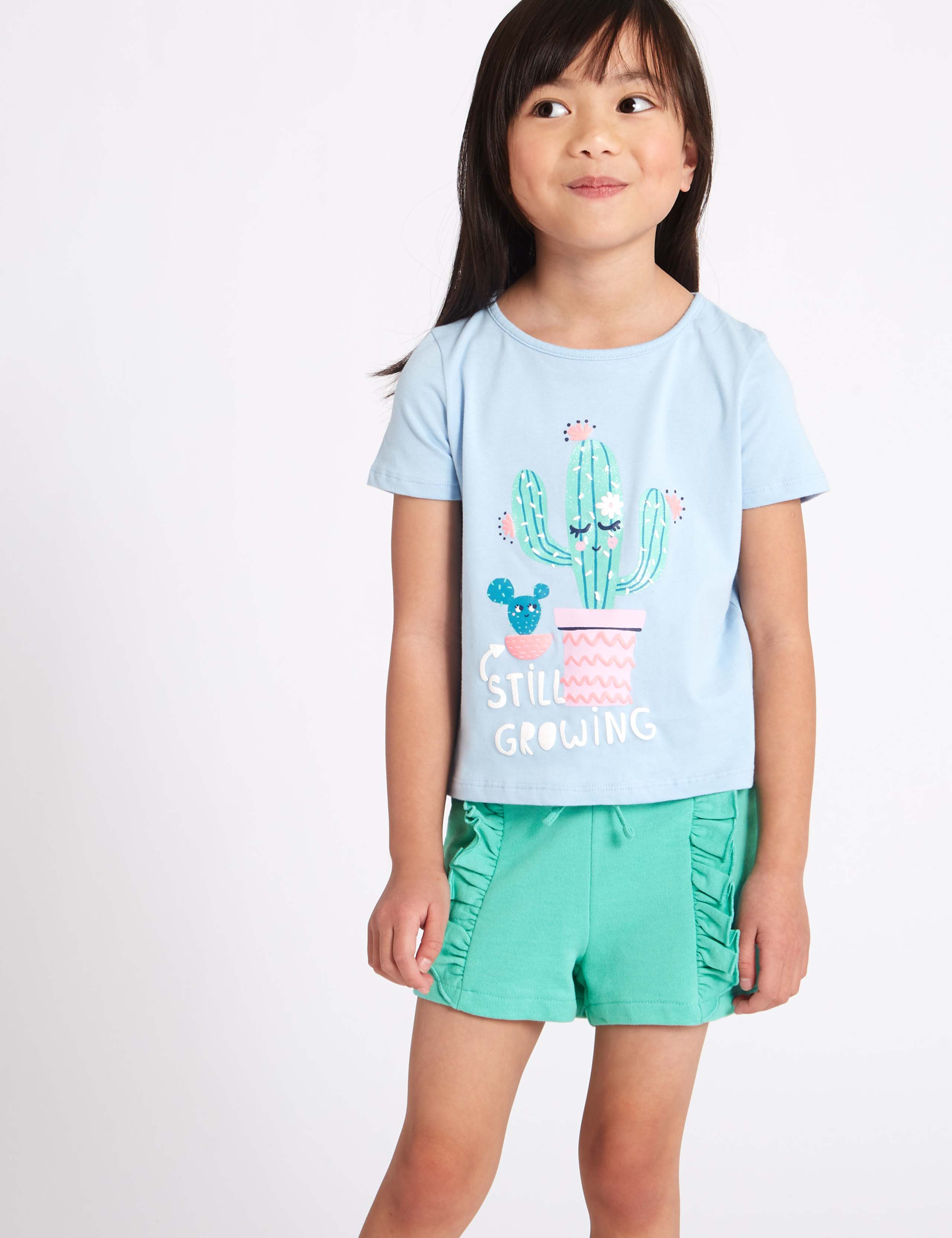 Cotton Rich Frill Shorts (3 Months - 7 Years) 1 of 3