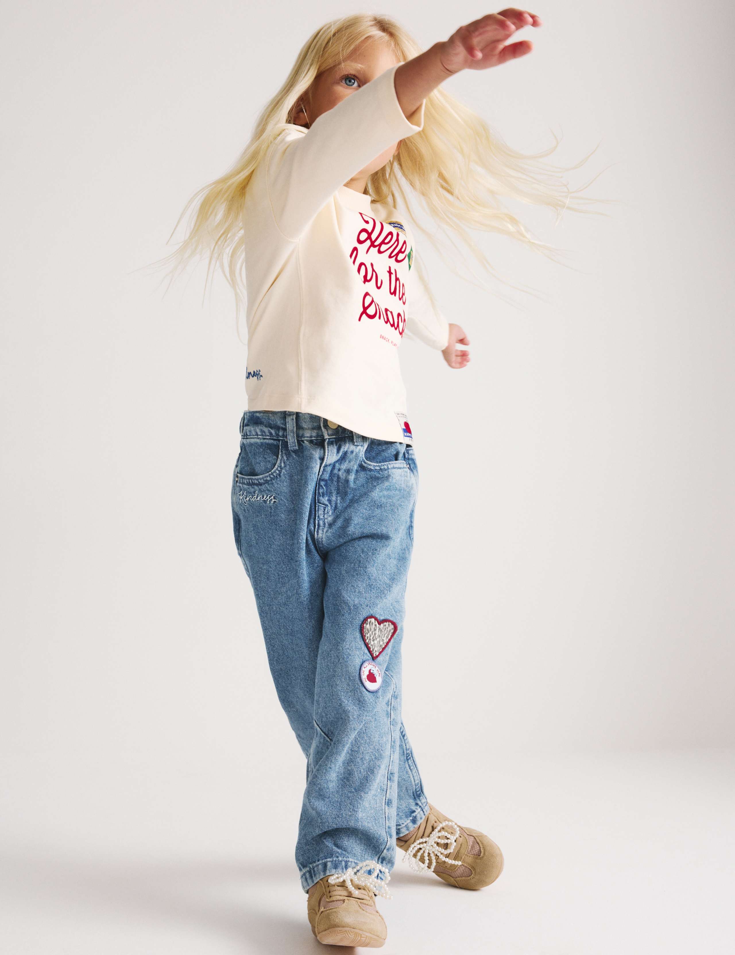 Denim Badge Barrel Leg Jeans (2-8 Yrs) 4 of 6