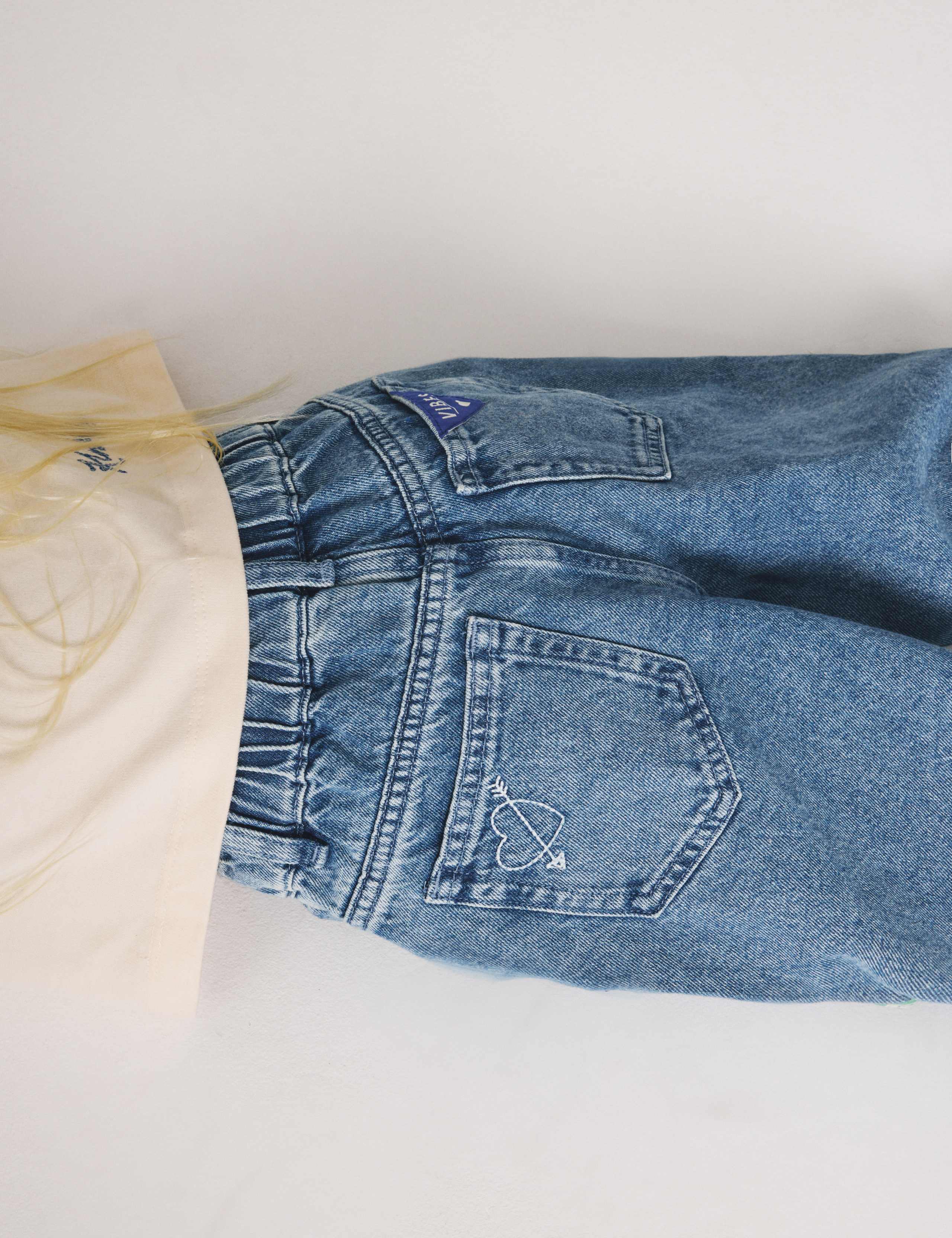Denim Badge Barrel Leg Jeans (2-8 Yrs) 5 of 6