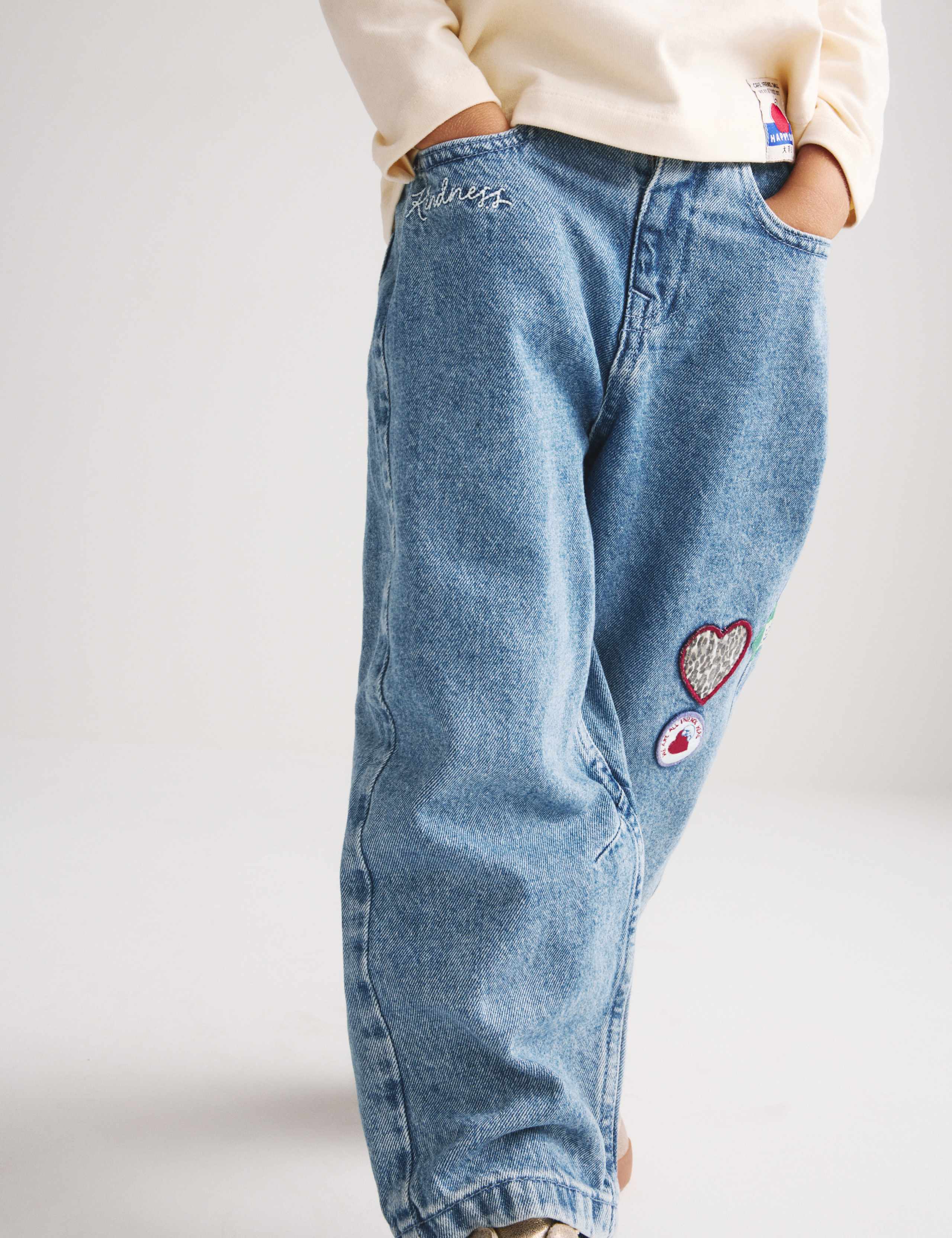 Denim Badge Barrel Leg Jeans (2-8 Yrs) 6 of 6