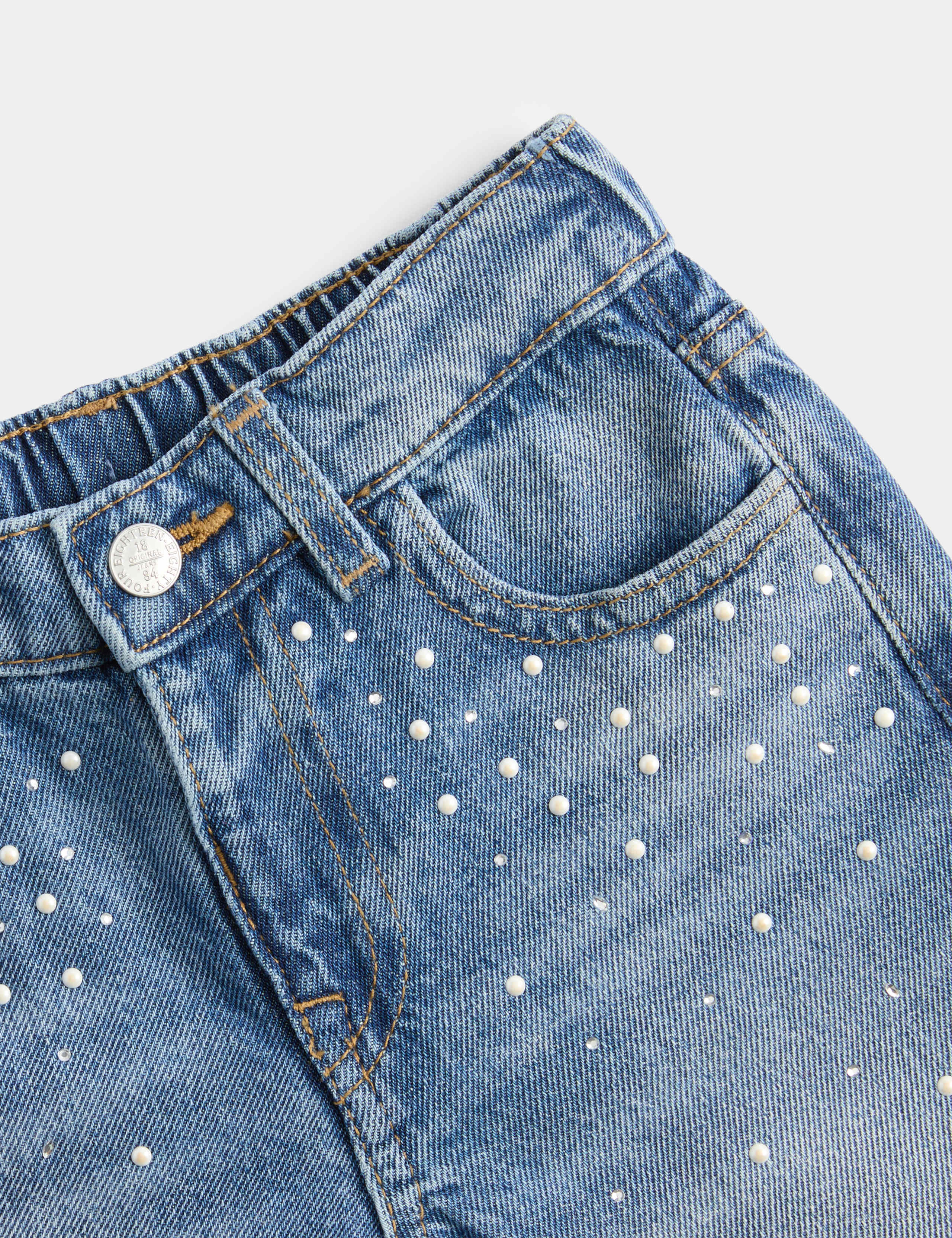 Denim Elasticated Straight Leg Jeans 2 of 3