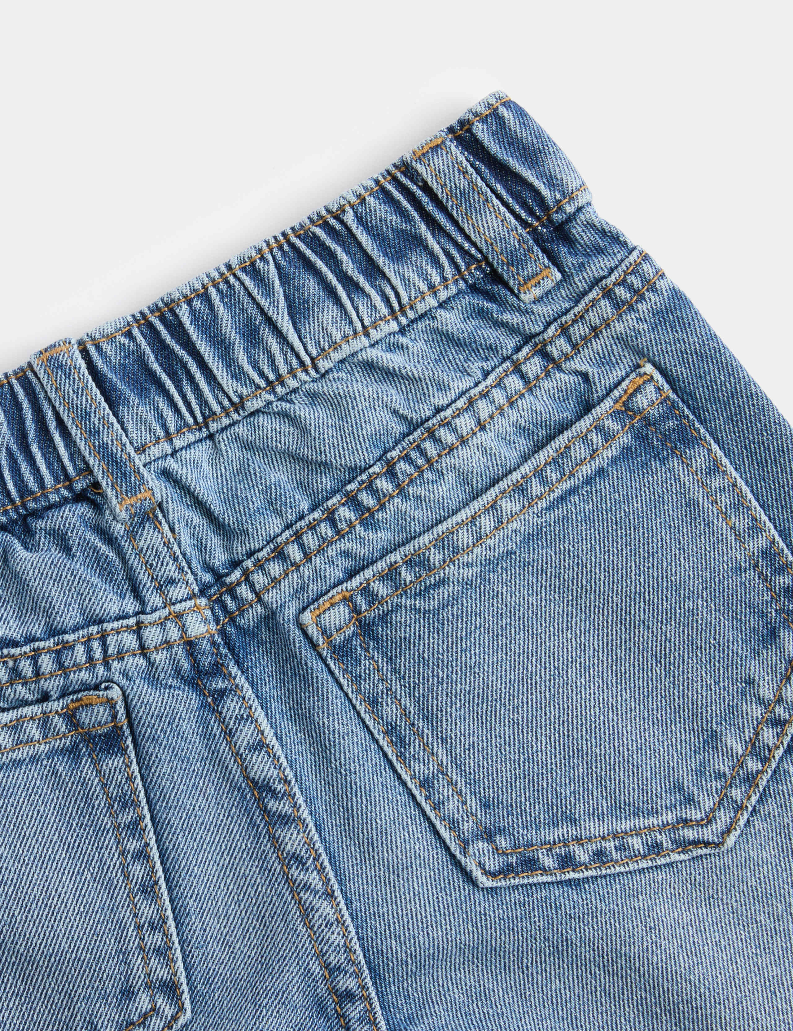 Denim Elasticated Straight Leg Jeans 3 of 3