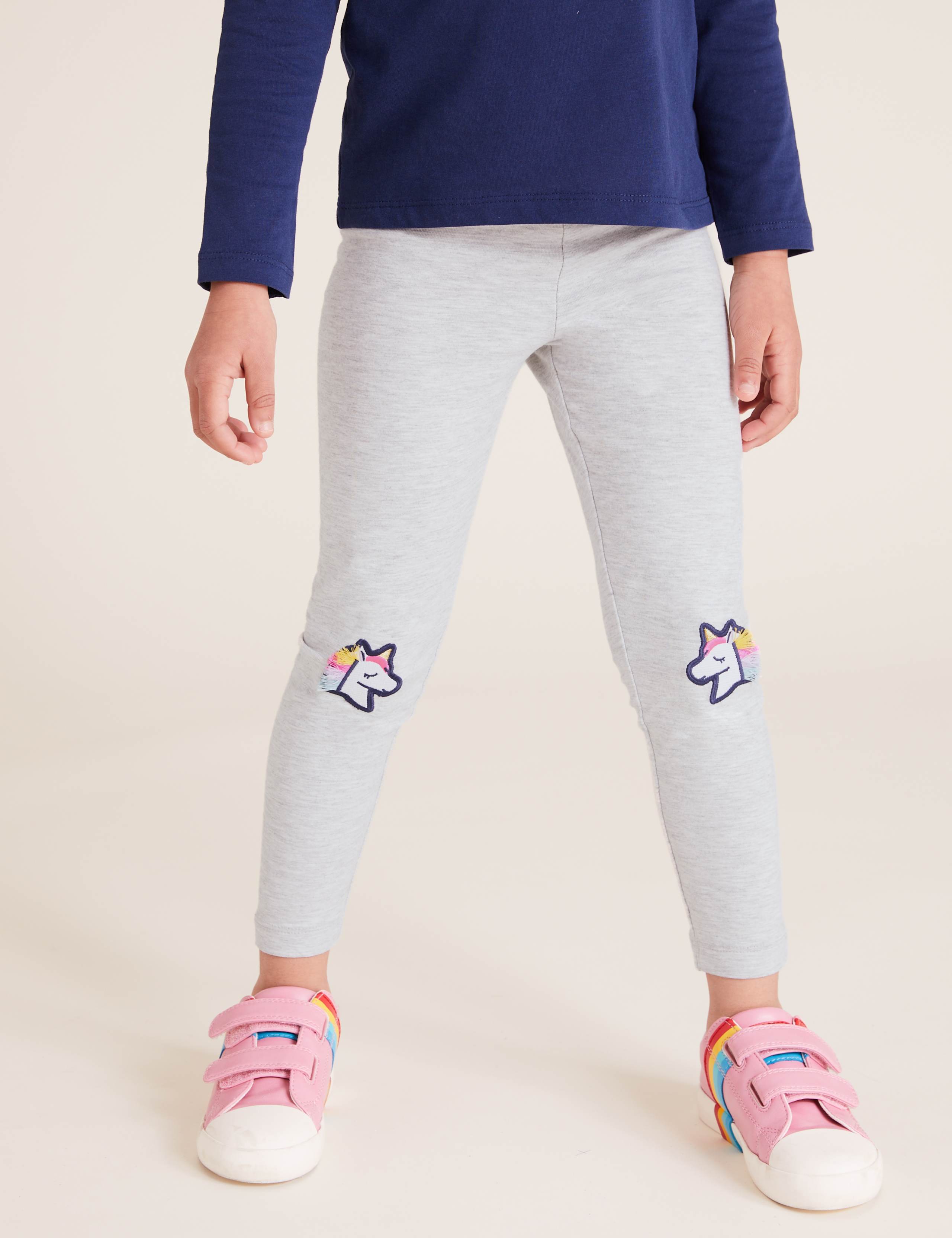 3pk Cotton Unicorn Leggings (2-7 Yrs) 3 of 6