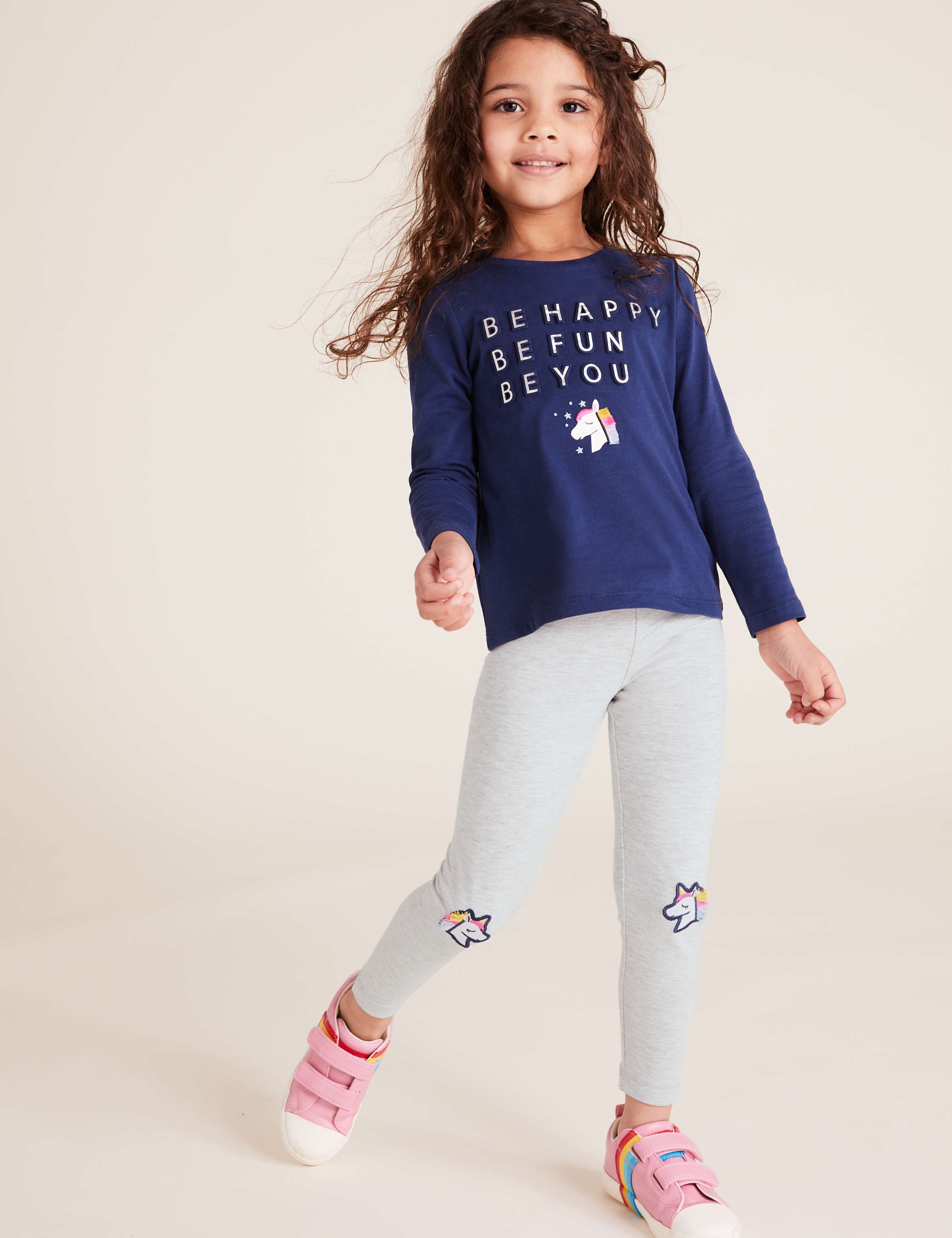 3pk Cotton Unicorn Leggings (2-7 Yrs) 2 of 6