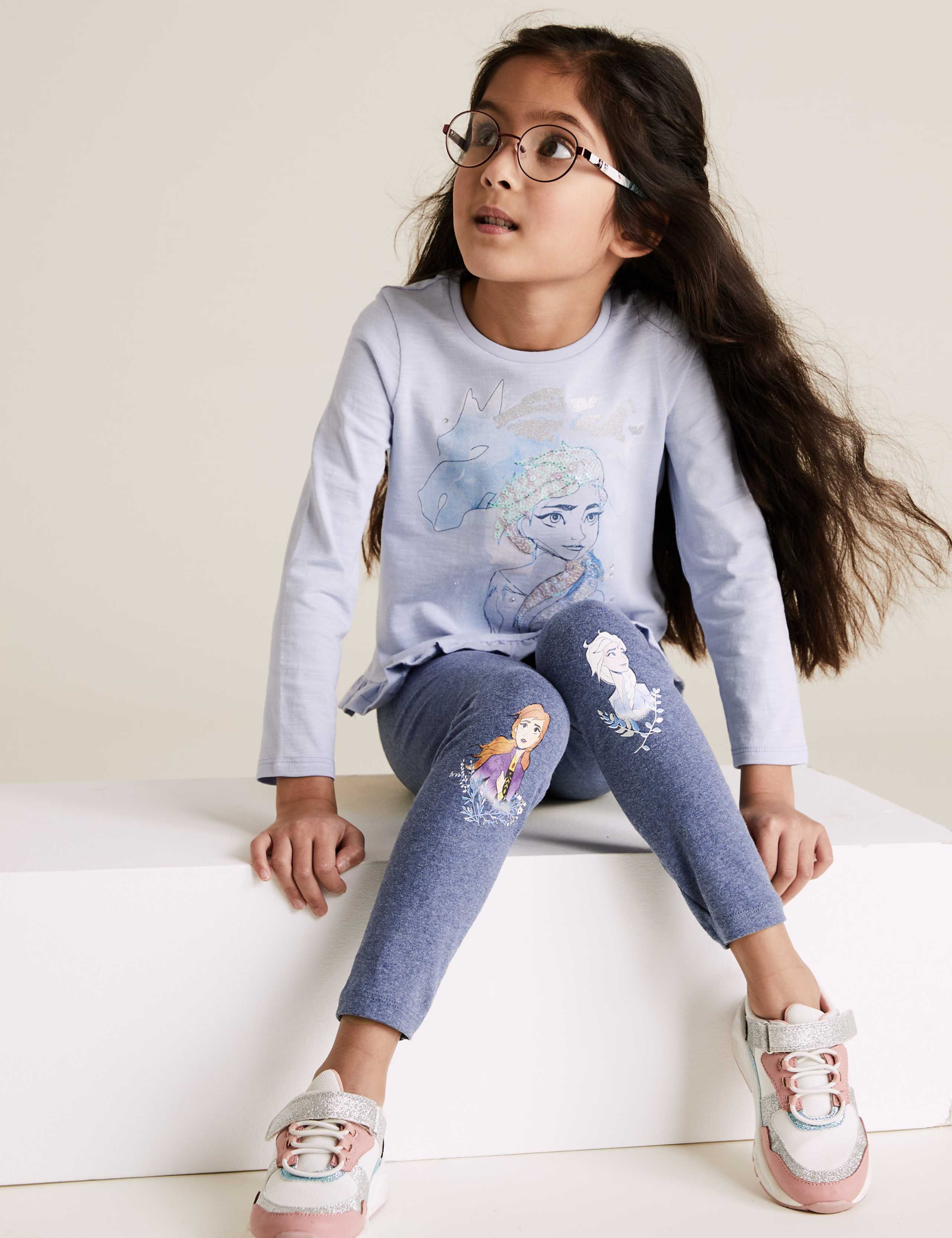 Cotton Disney Frozen™ Leggings (2-10 Yrs) 1 of 7