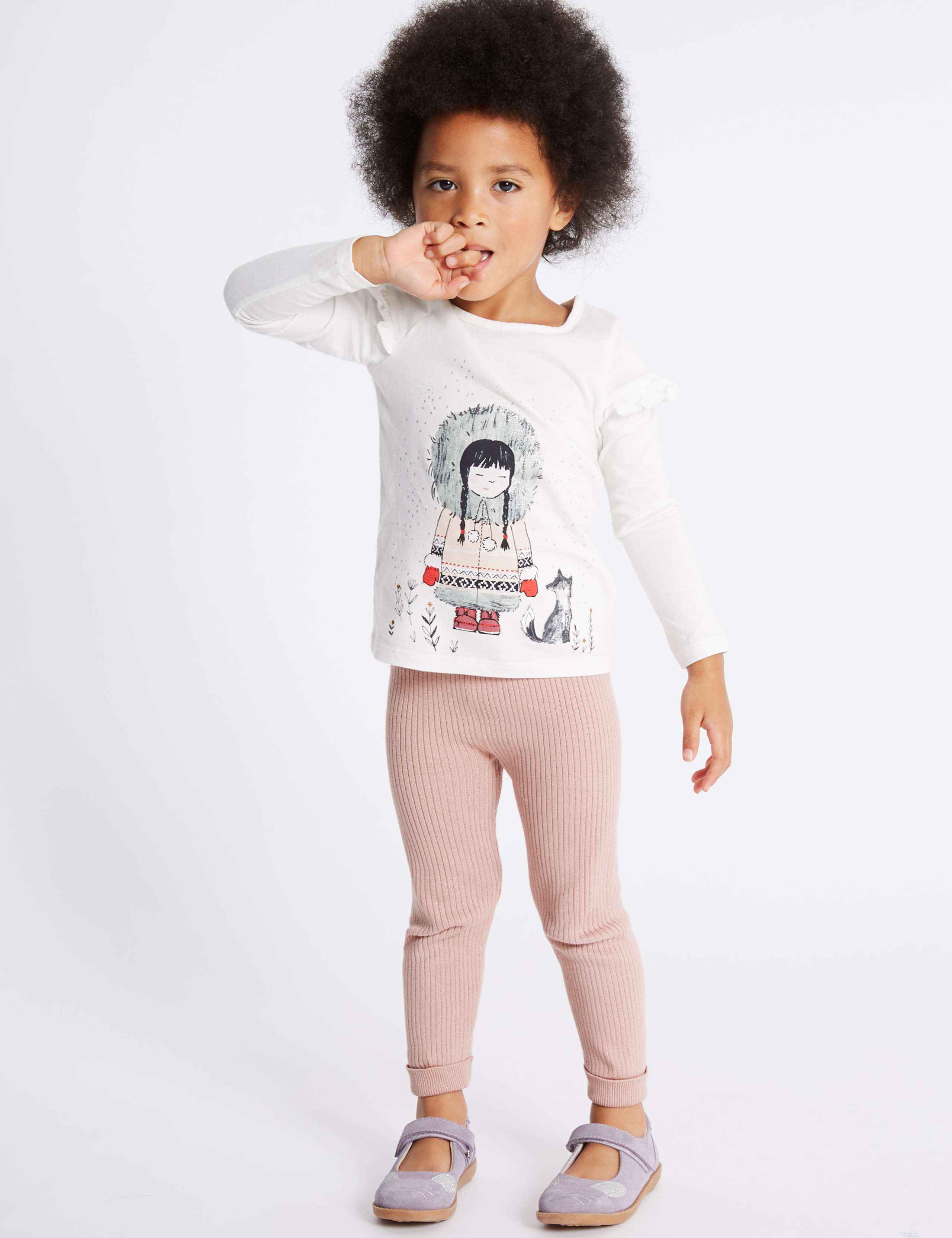 Pure Cotton Knitted Leggings (3 Months - 6 Years) 1 of 7