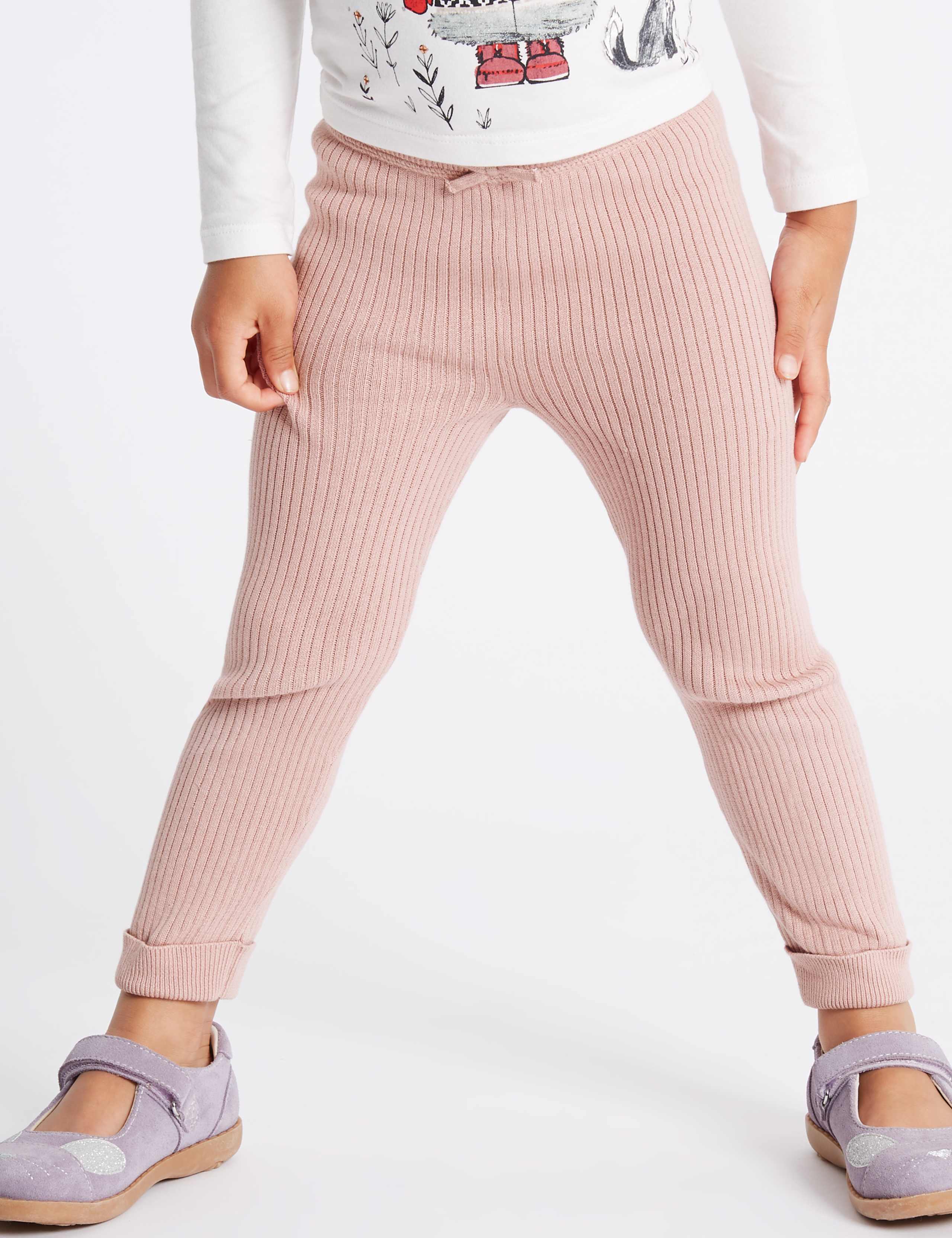 Pure Cotton Knitted Leggings (3 Months - 6 Years) 3 of 7