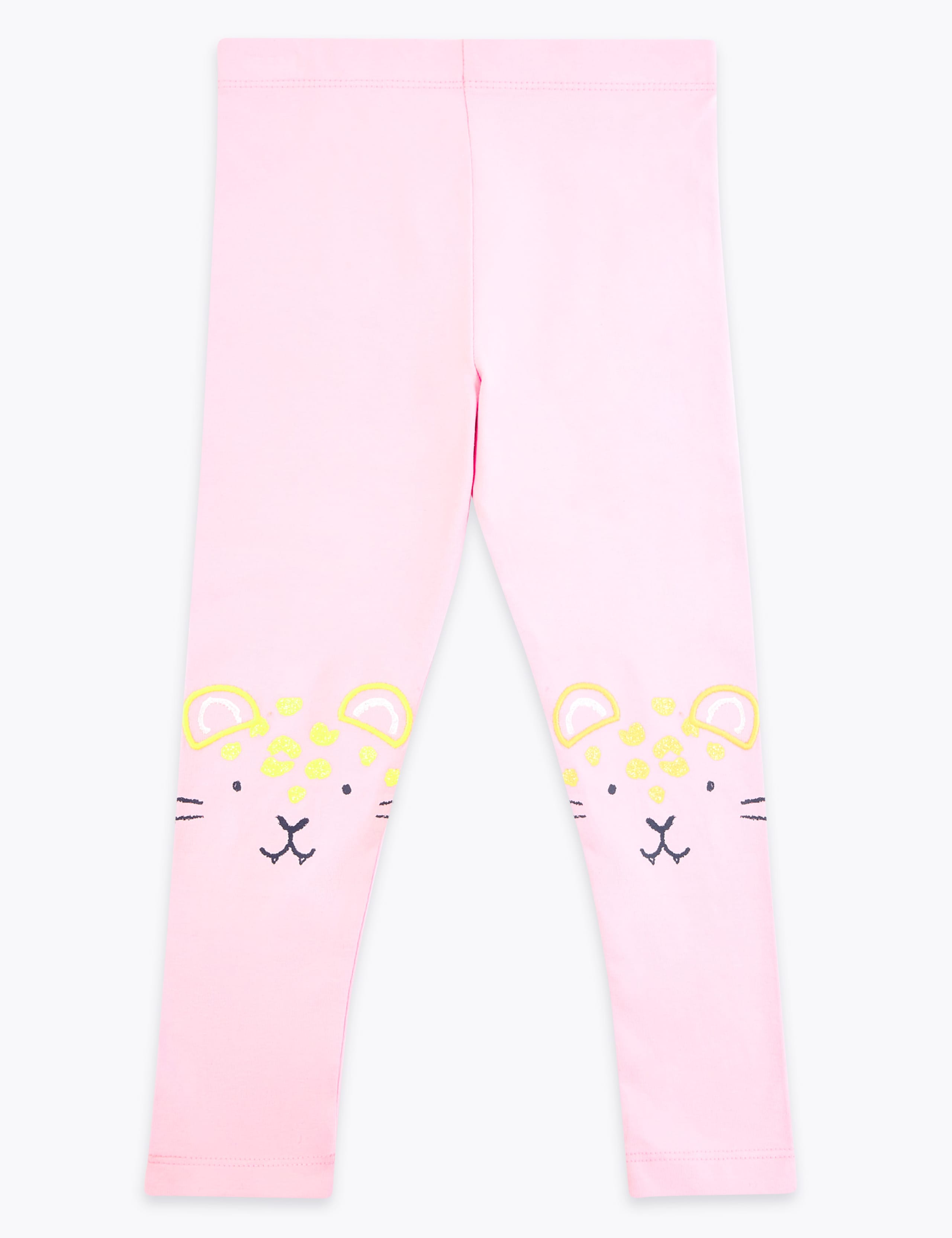 Cotton Rich Leopard Knee Leggings (2-7 Years) 2 of 5