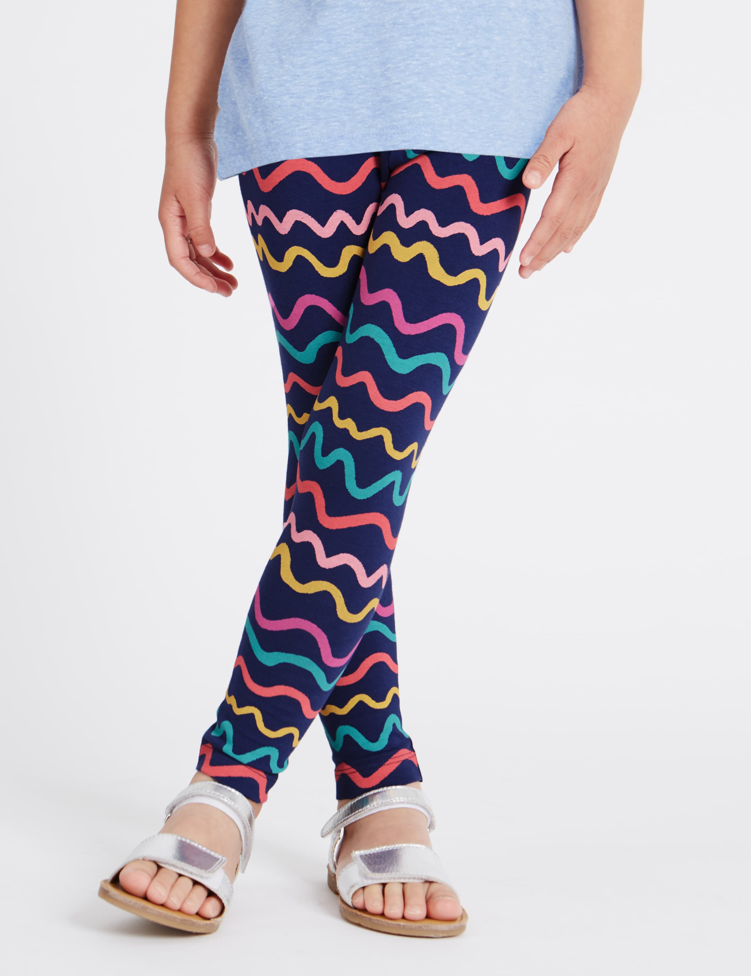 3 Pack Cotton Rich Leggings with Stretch (3 Months - 5 Years) 3 of 8