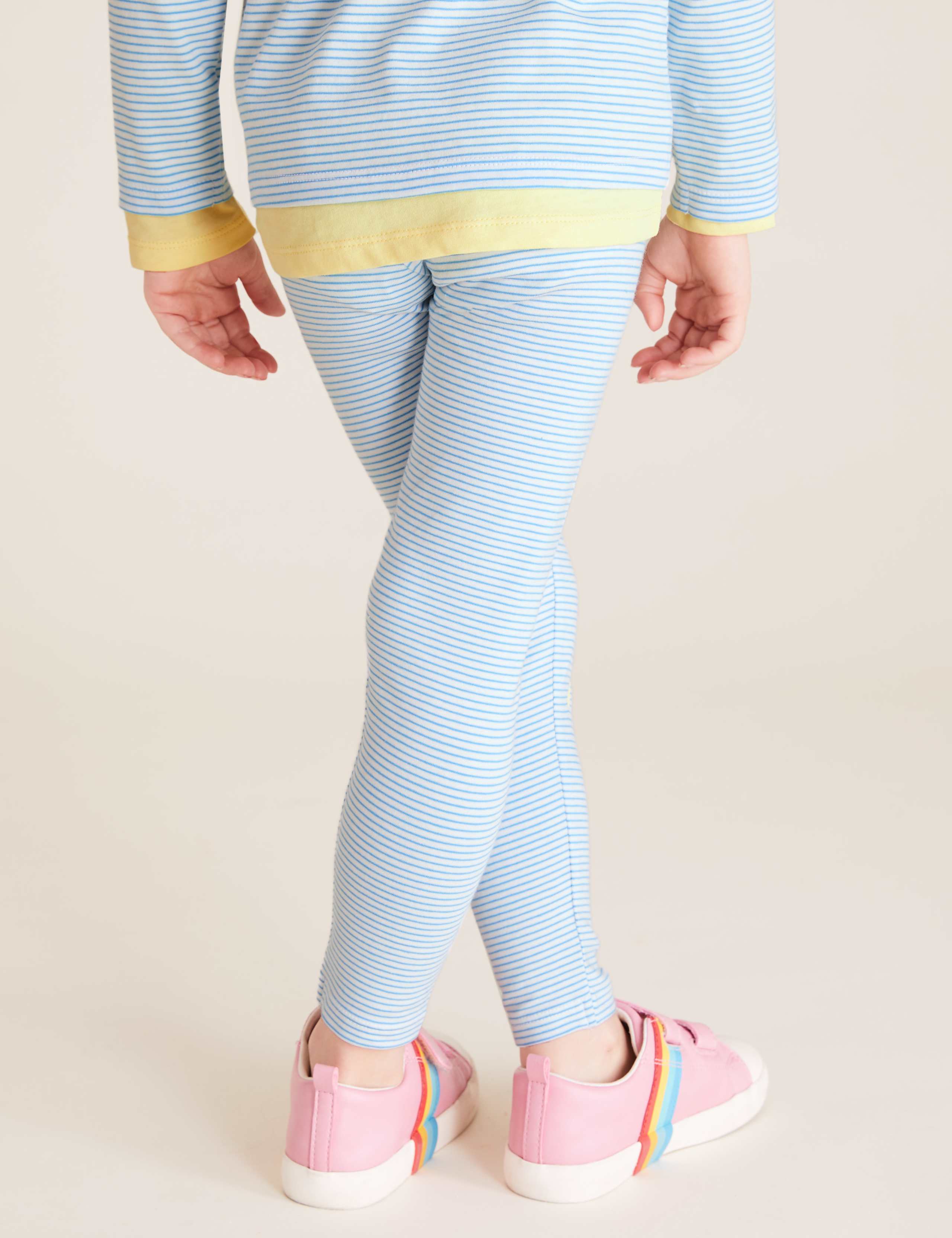 Cotton Peppa Pig™ Striped Leggings (2-7 Yrs) 5 of 6
