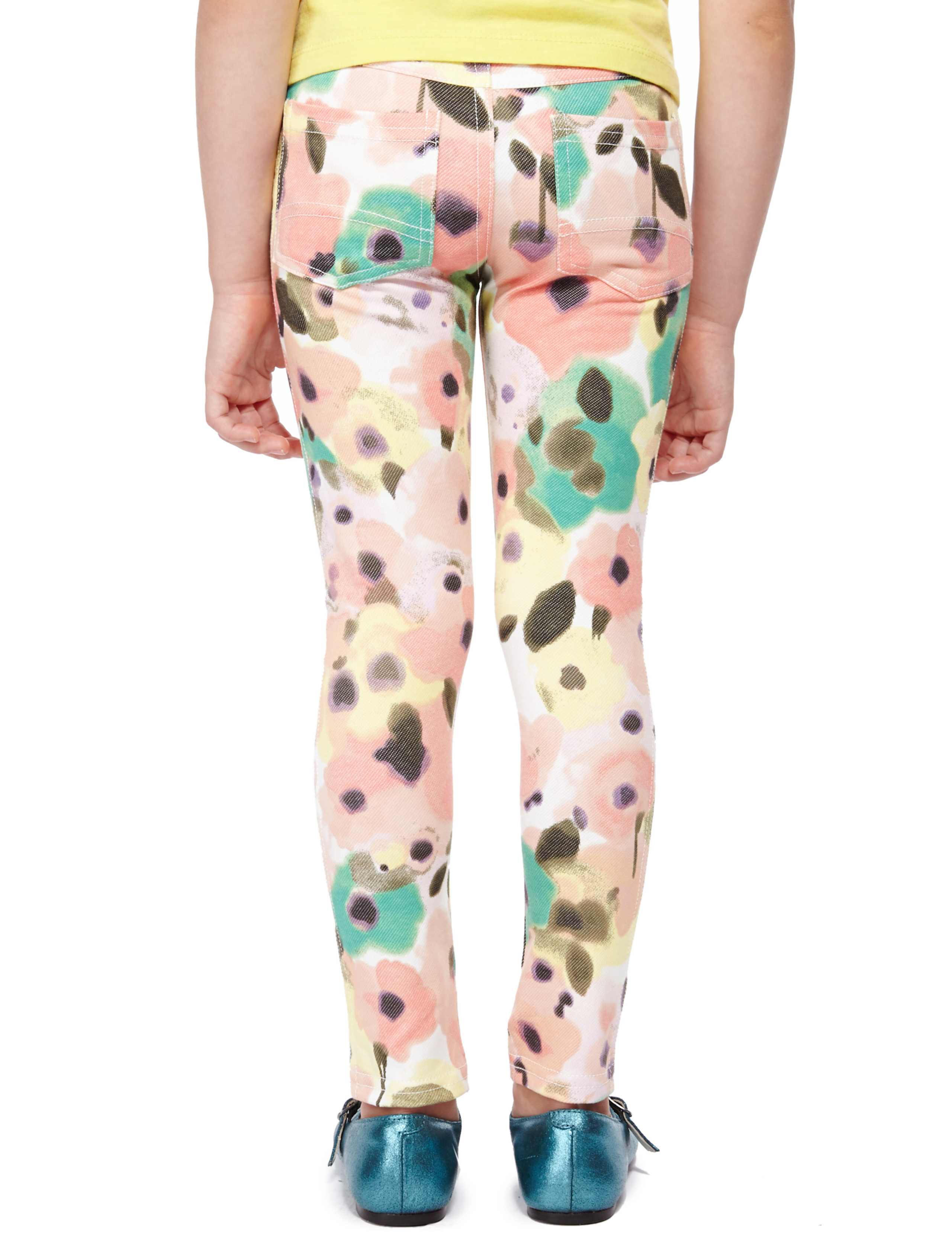 Cotton Rich Floral Jeggings with StayNEW™ (1-7 Years) 3 of 3