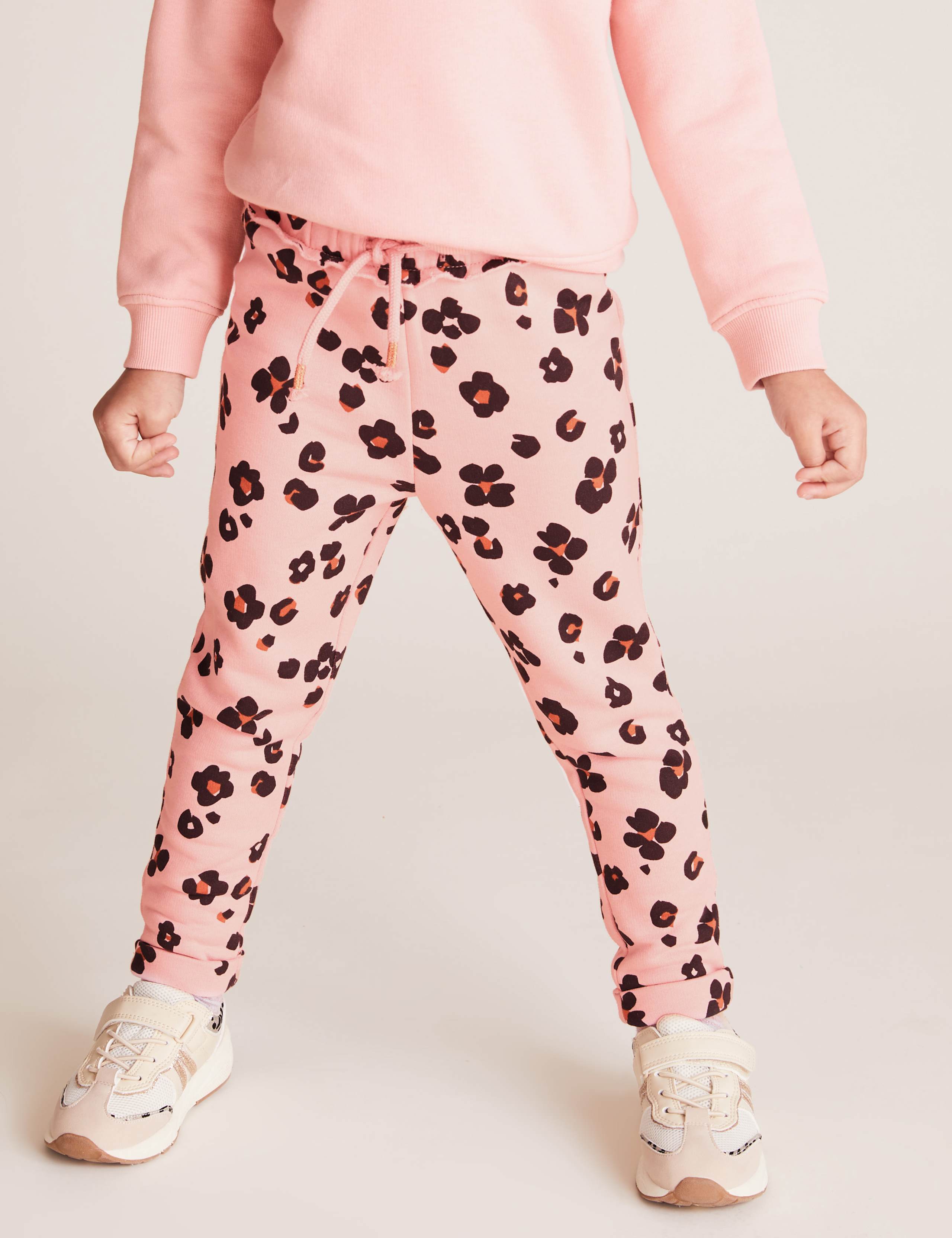 Cotton Leopard Print Joggers 4 of 5