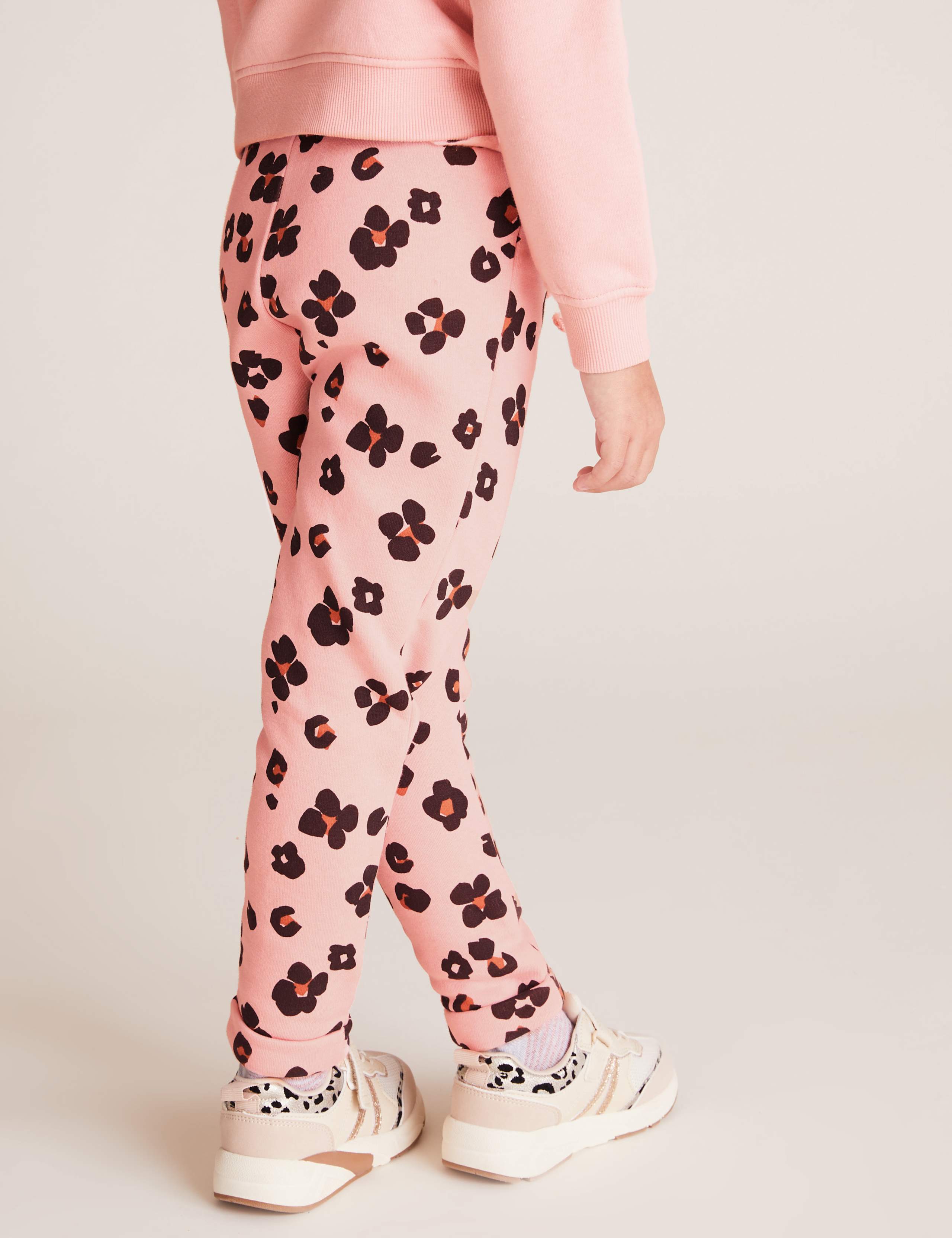 Cotton Leopard Print Joggers 5 of 5