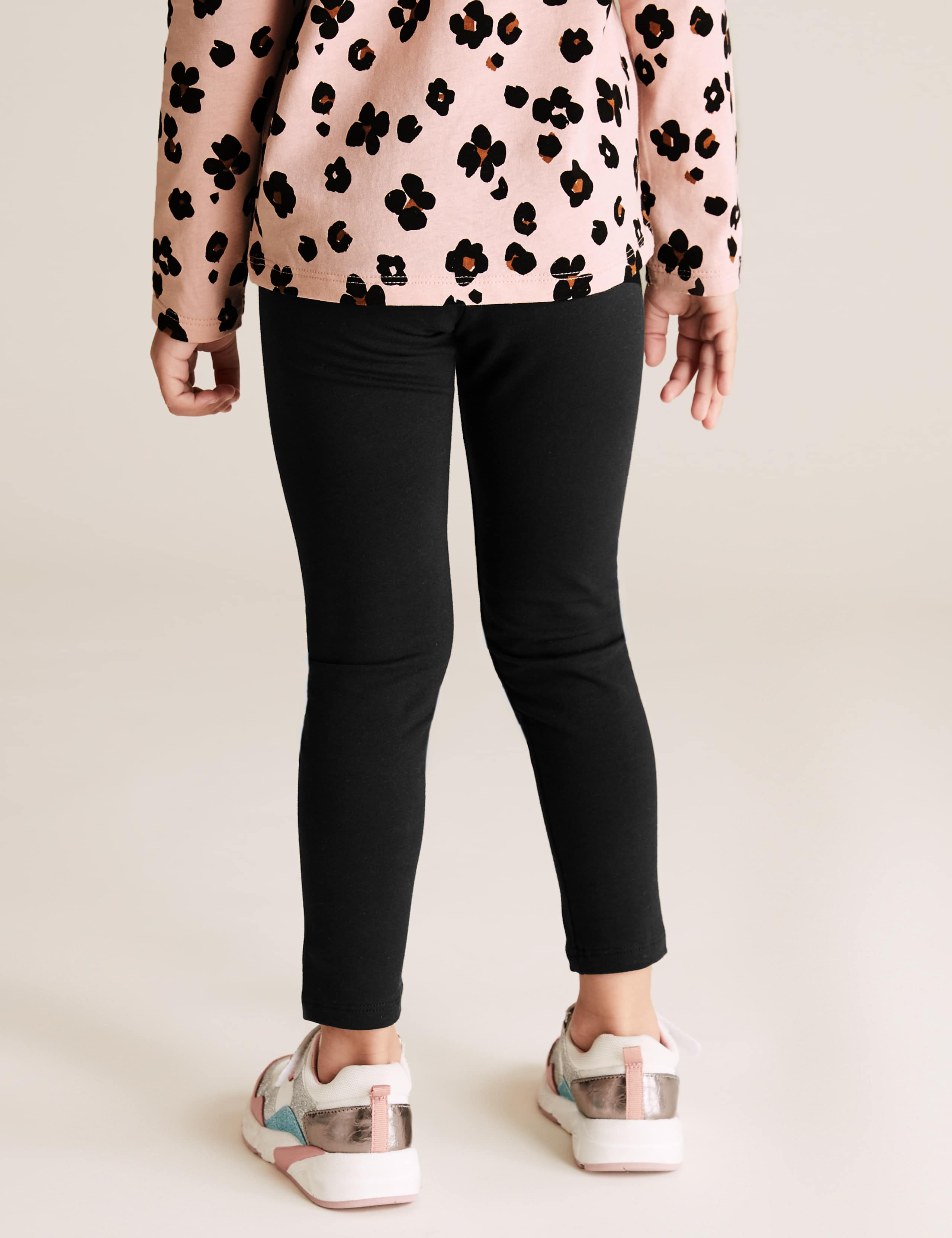 3pk Cotton Leopard Print Leggings (2-7 Yrs) 6 of 6