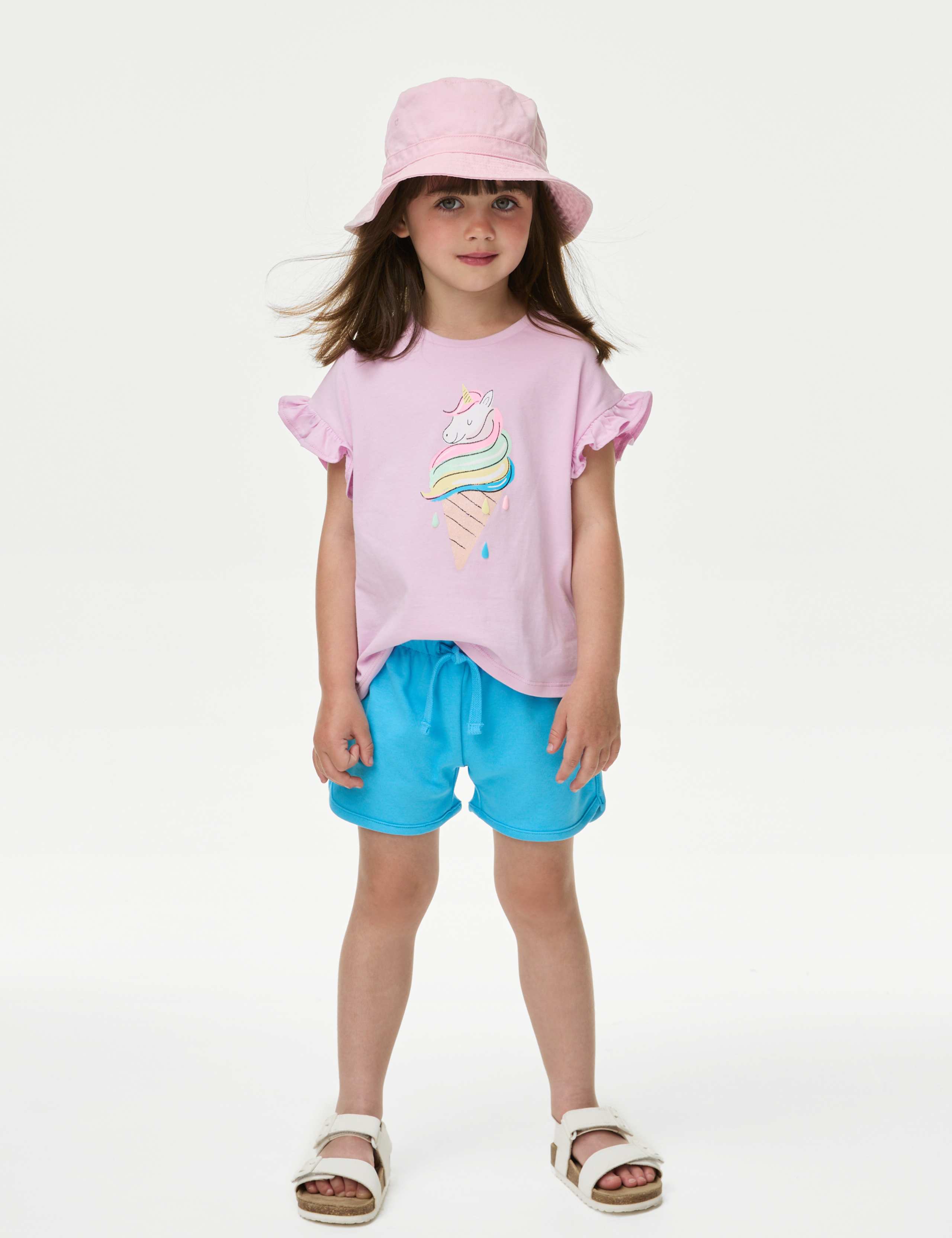Pure Cotton Runner Shorts (2-8 Yrs) 1 of 5