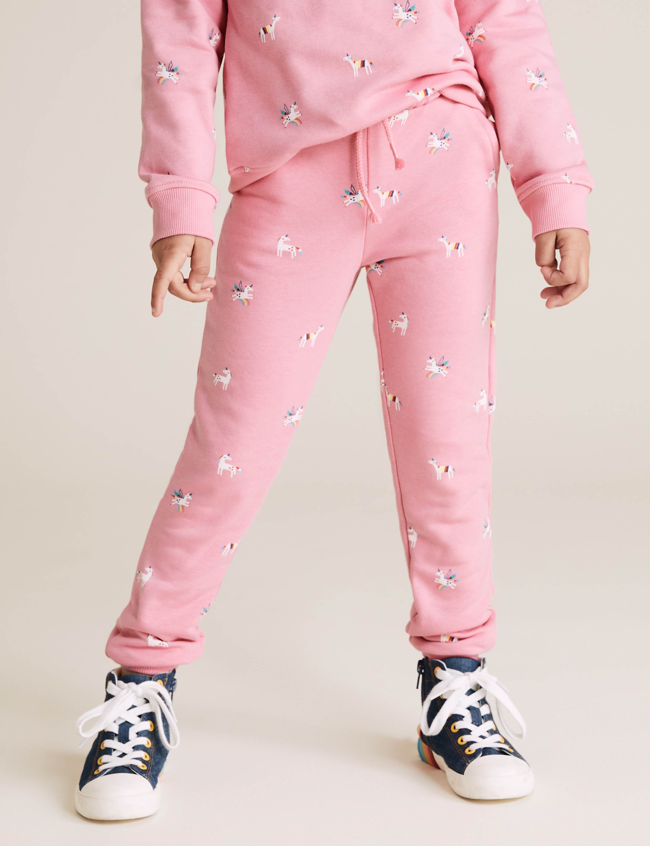 Cotton Unicorn Print Joggers (2-7 Yrs) 4 of 5
