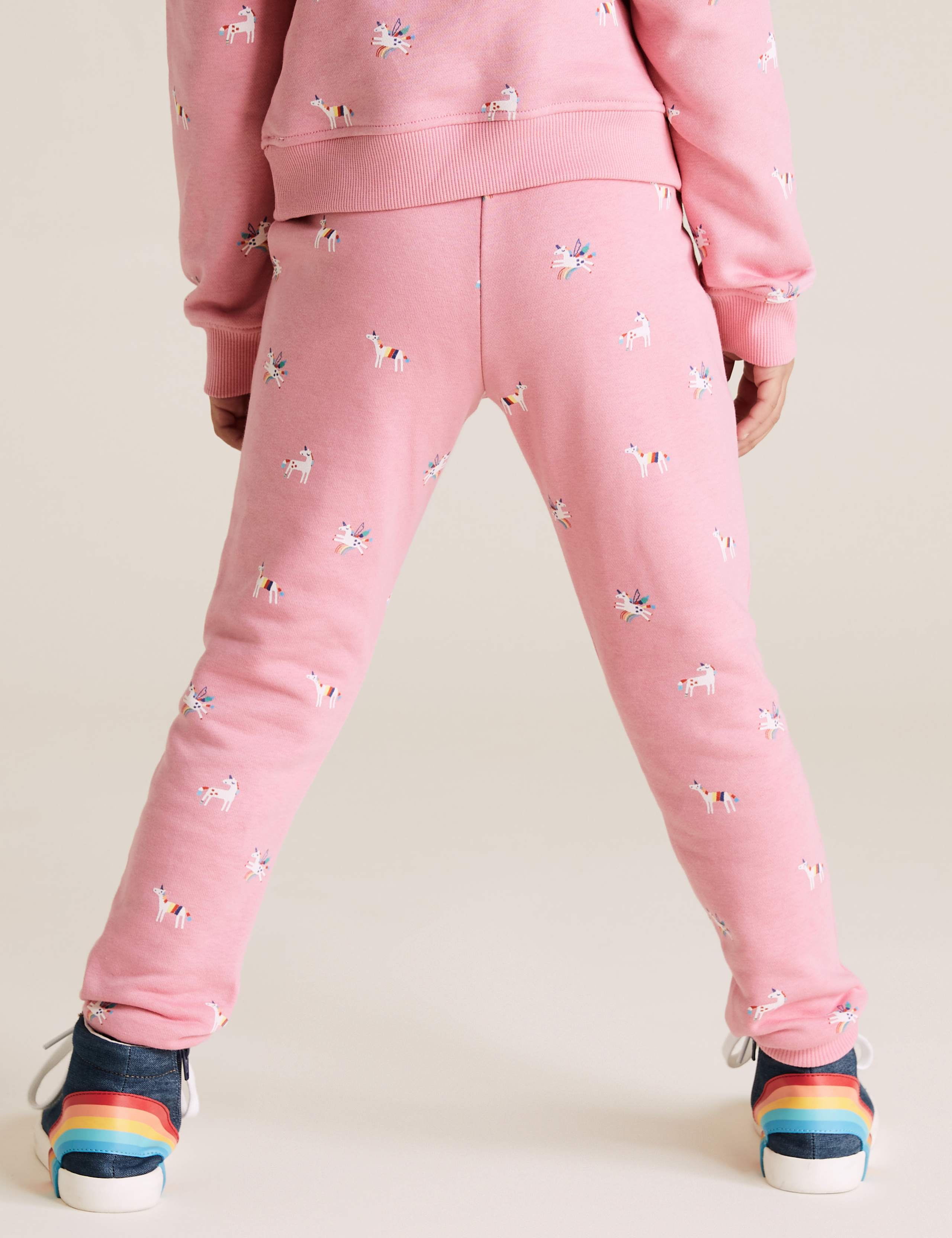 Cotton Unicorn Print Joggers (2-7 Yrs) 5 of 5