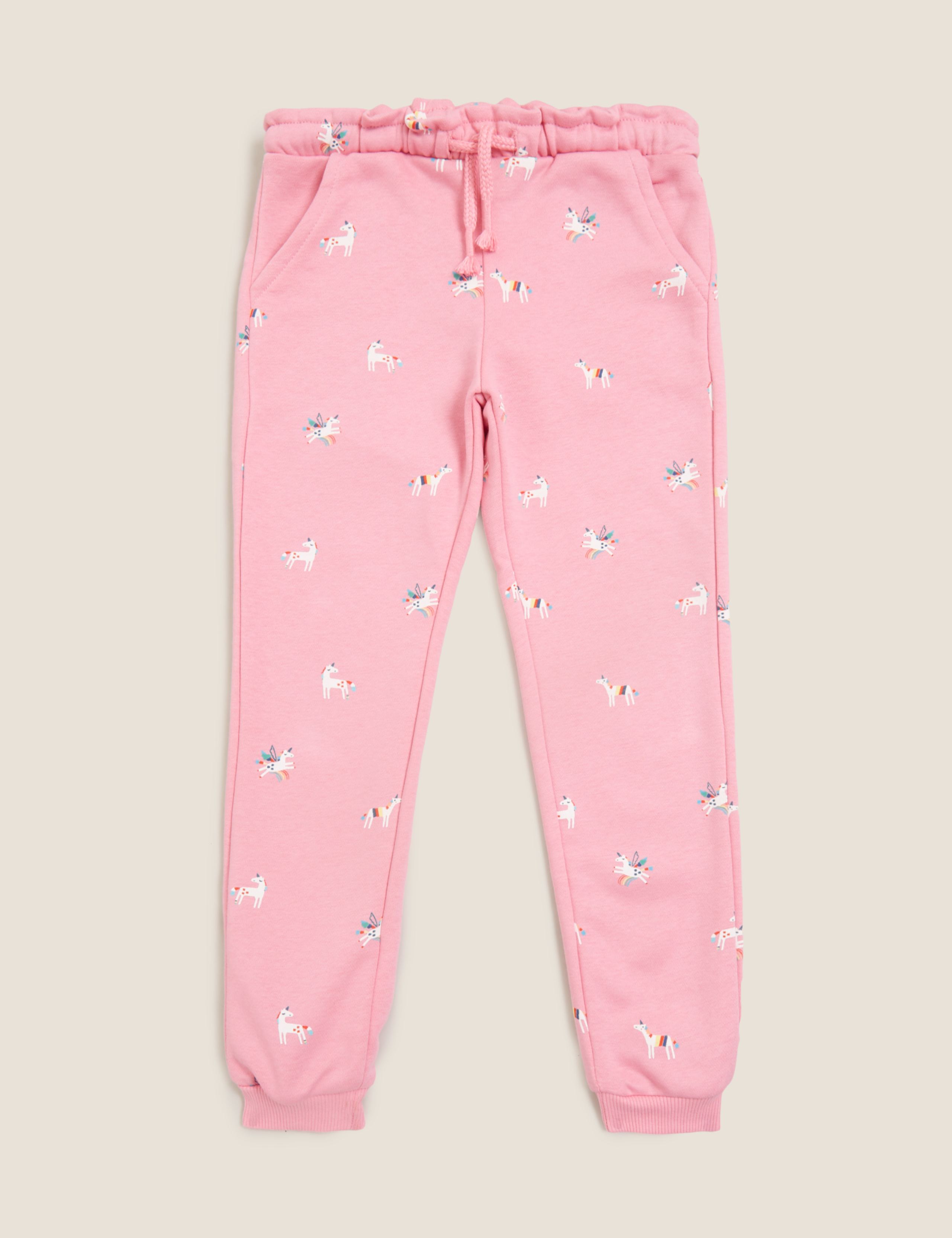Cotton Unicorn Print Joggers (2-7 Yrs) 2 of 5