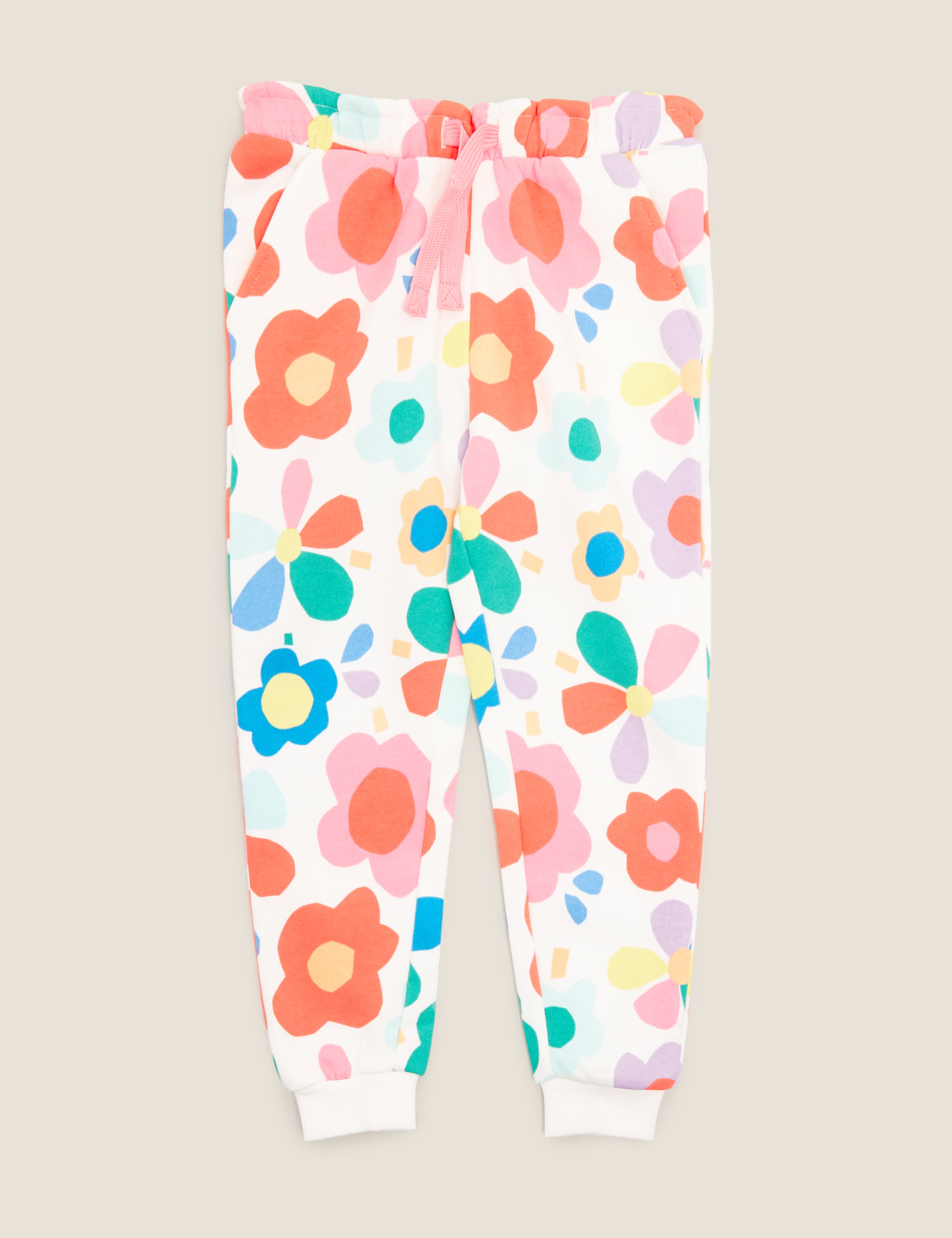 Cotton Floral Print Joggers (2-7 Yrs) 2 of 5