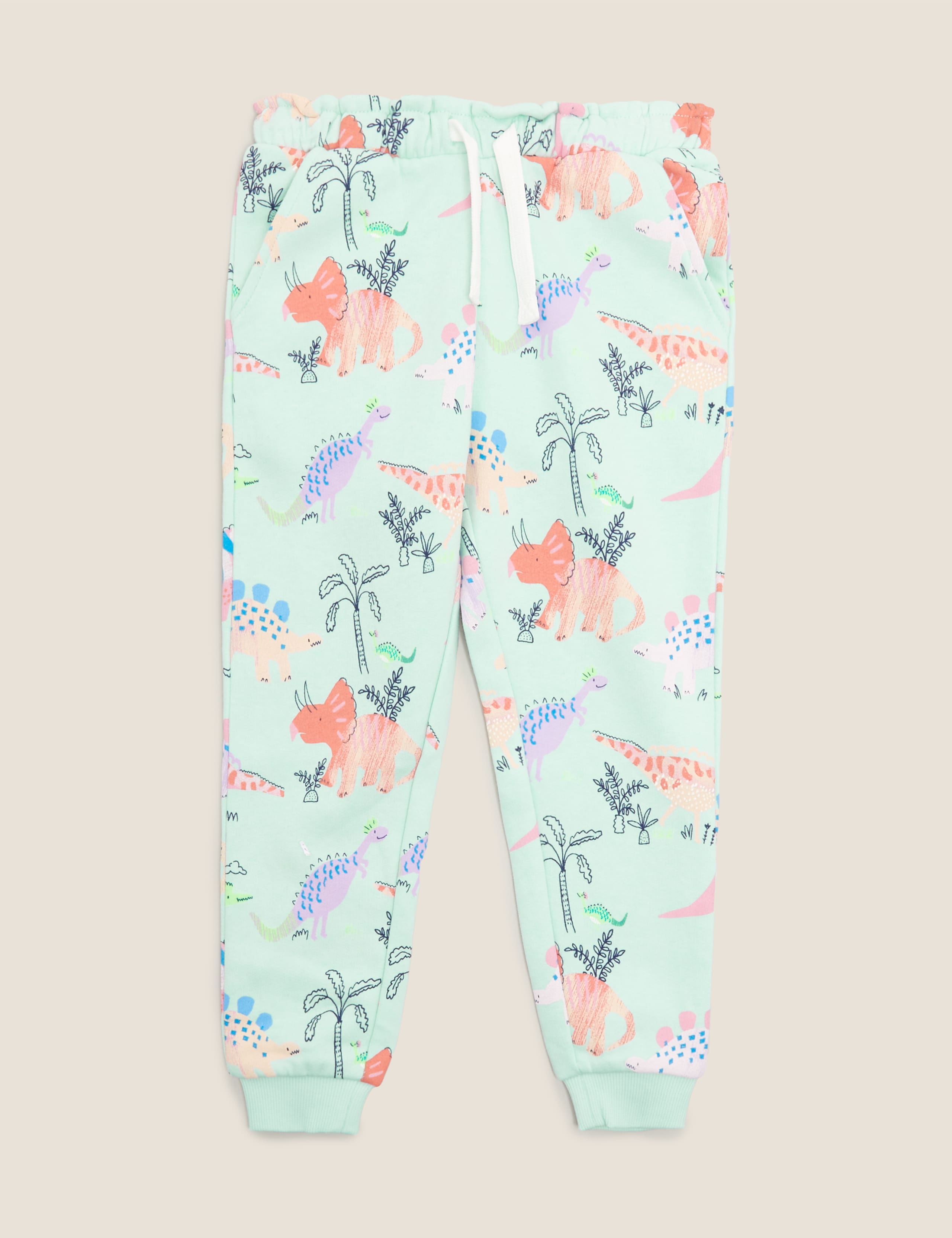 Cotton Dinosaur Print Joggers (2-7 Yrs) 2 of 5